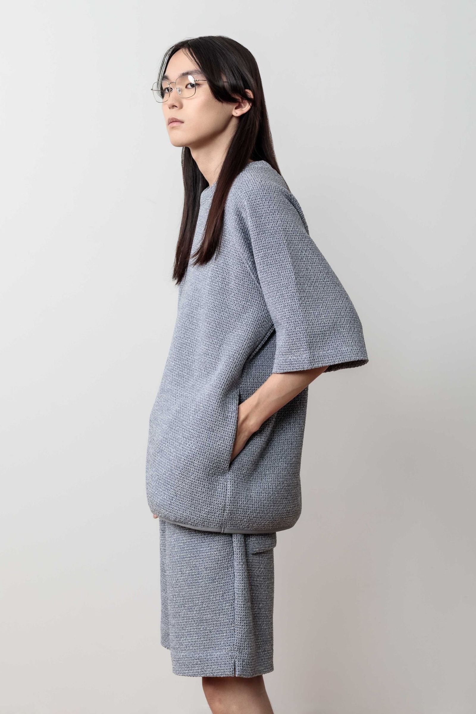 HONEYCOMB KNIT SHORTS | M.GRAY | ショートパンツ