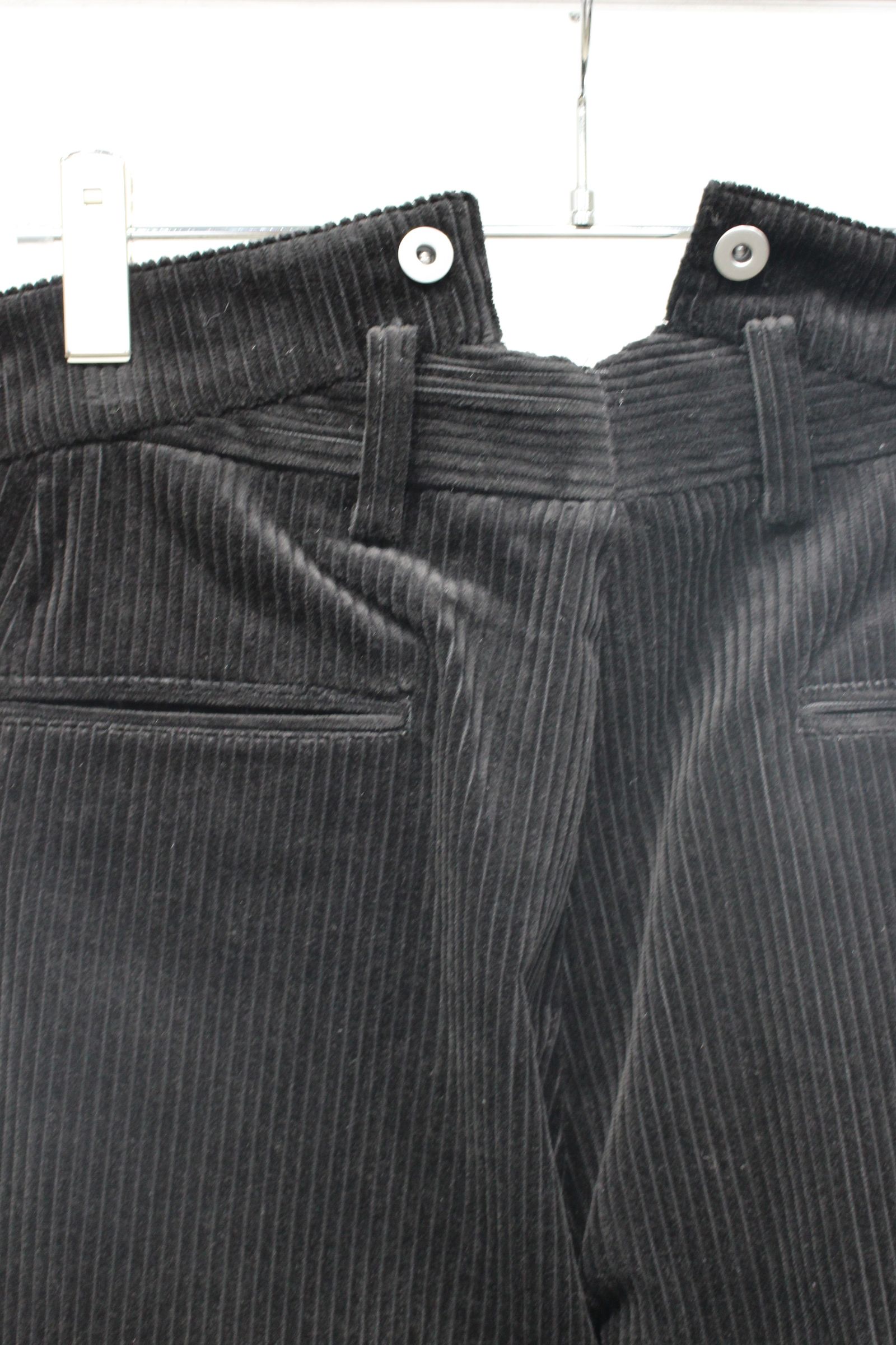 DEADSTOCK WIDE CORDUROY "BOURGERON" FRENCH WORK TROUSER | BLACK | コーデュロイスラックス