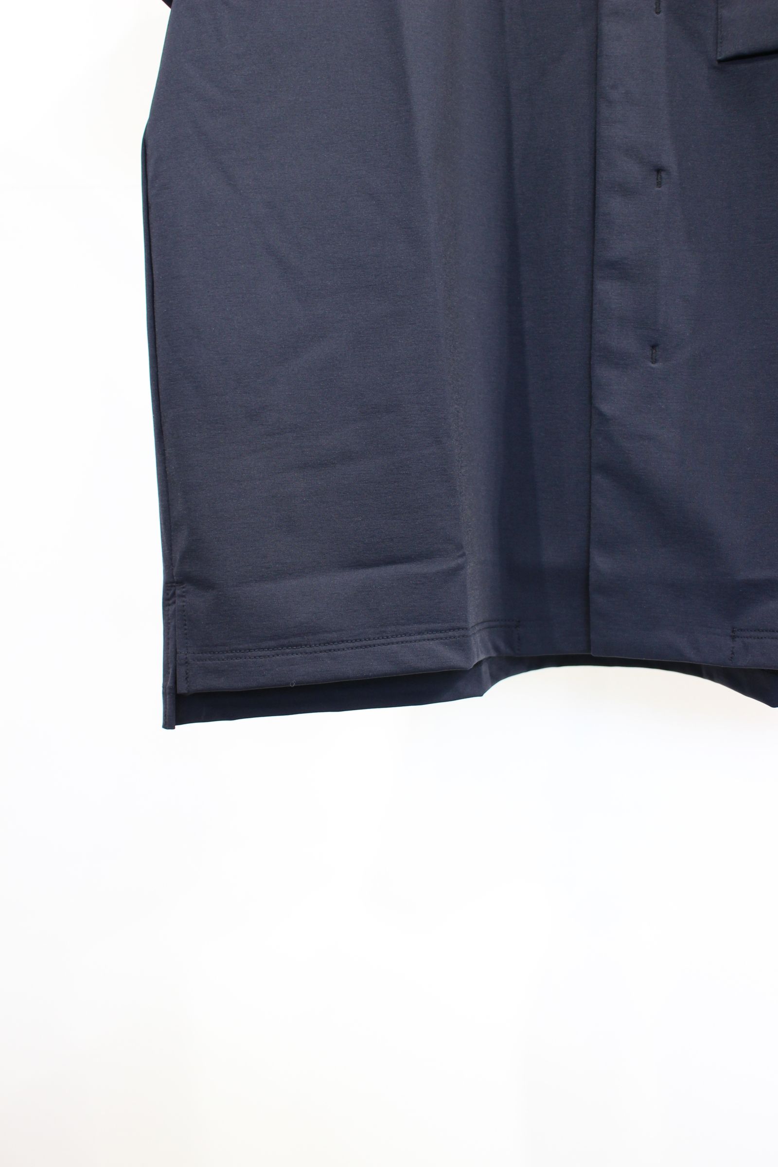 OPEN COLLAR SHIRT -solid- | D.NAVY | シャツ