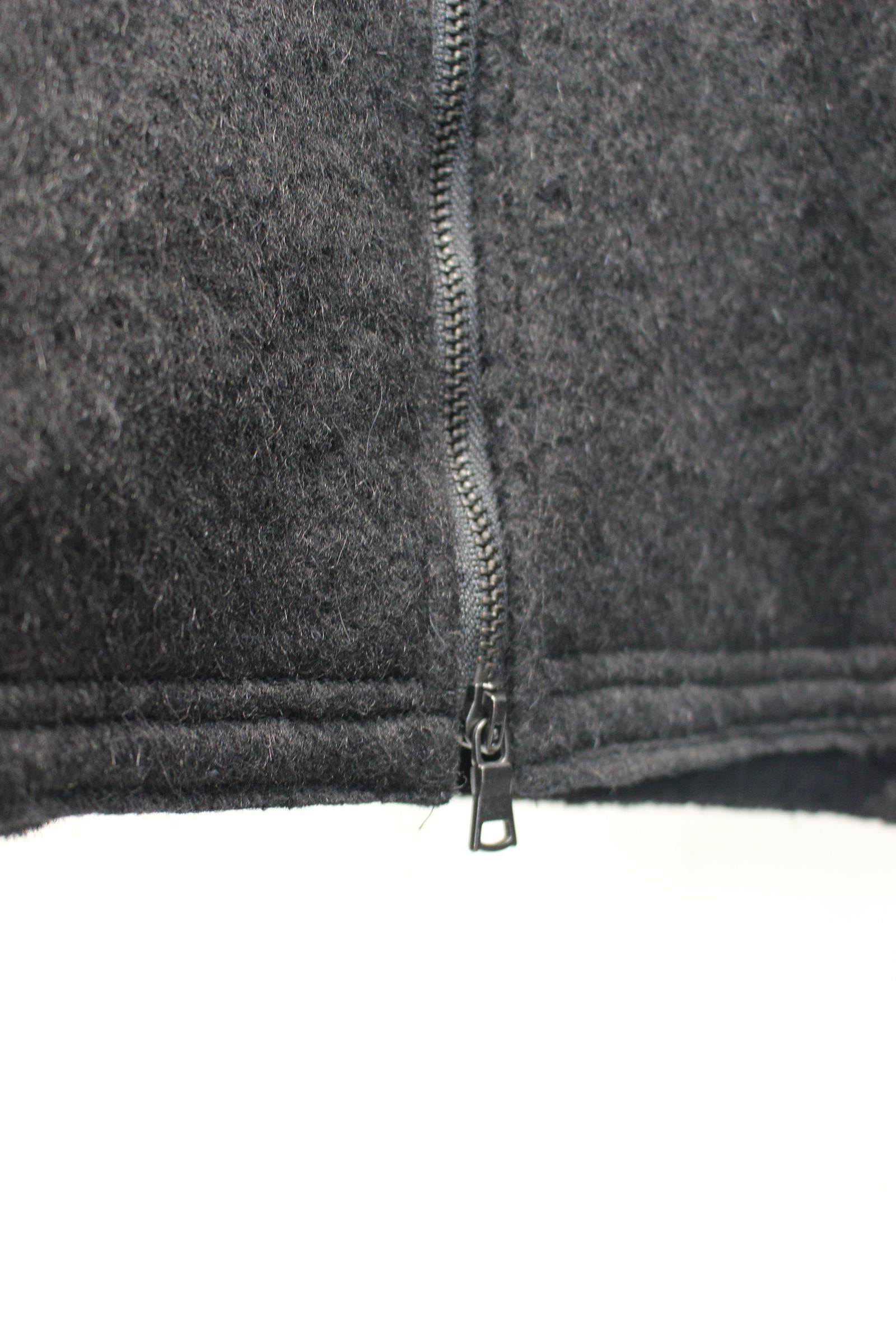 SHAGGY ZIP UP SHIRT | BLACK | ジップアップシャツ