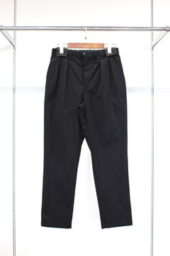 TRICOT CORDUROY TAPERED PANTS/BLACK