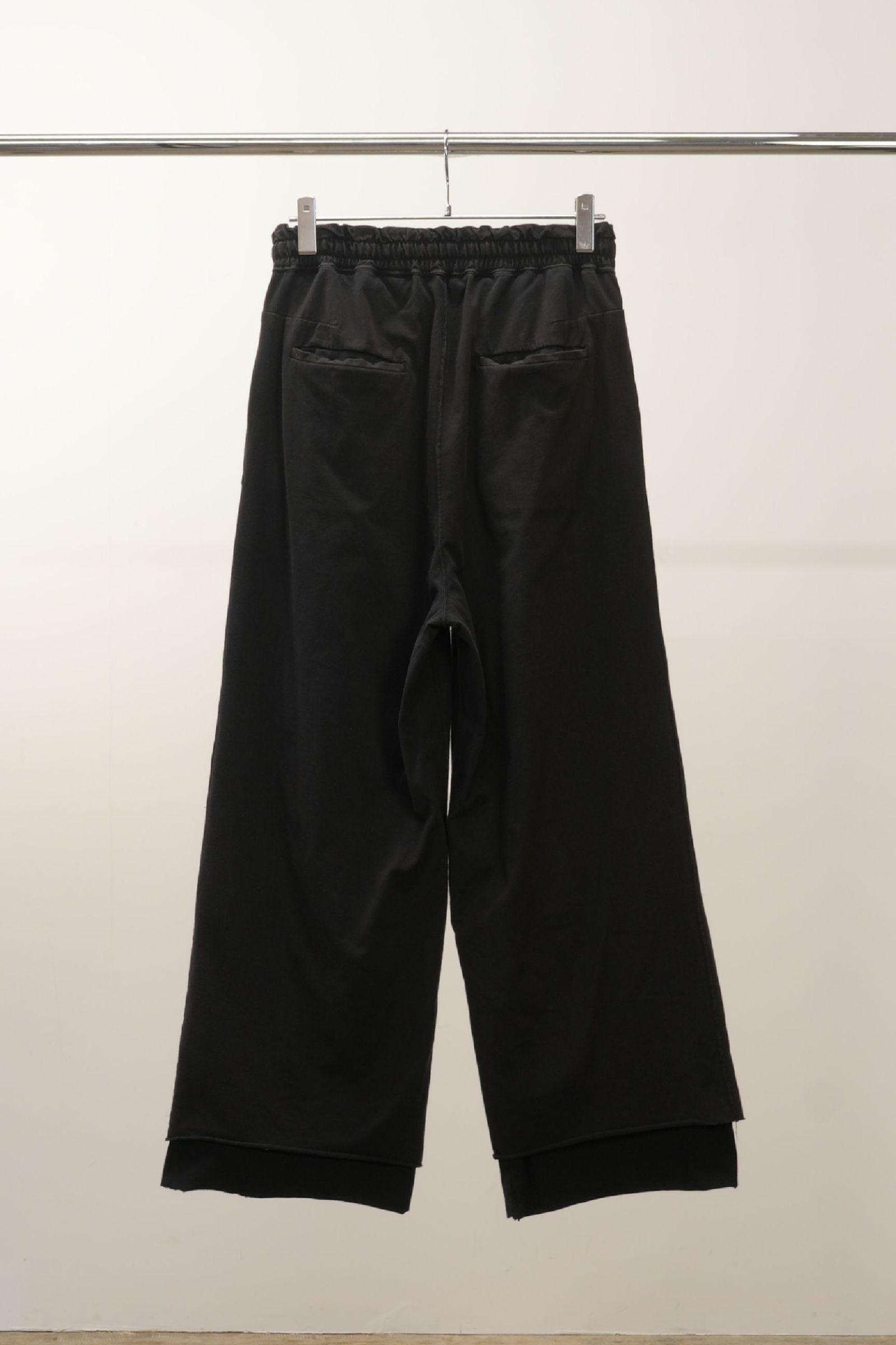 [ラスト1点] DRAPE WIDE EASY CUT SLACKS | BLACK | スラックス