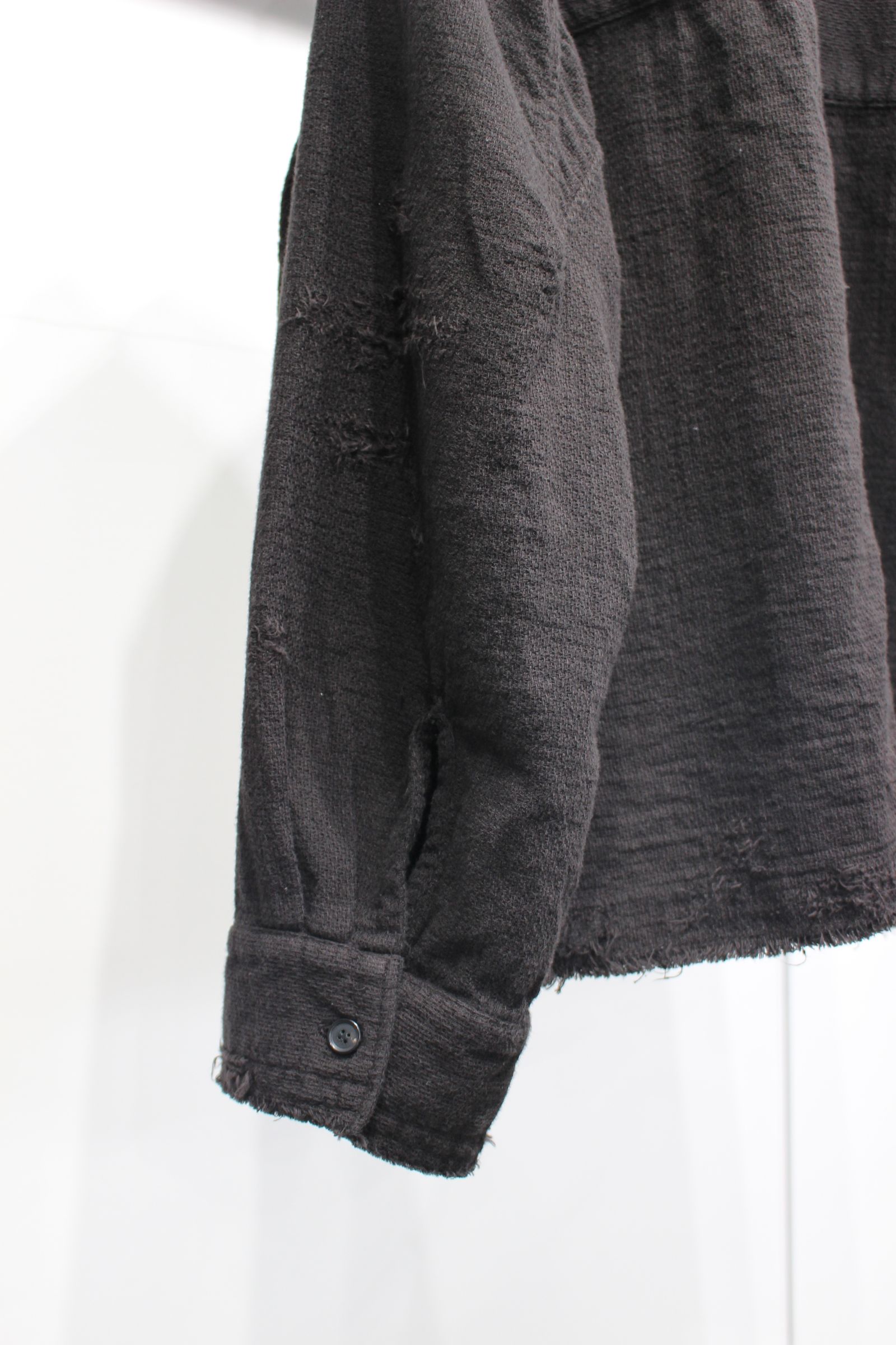 ANCELLM - [ラスト1点] DOUBLEGAUZE SHIRT | BLACK | ダブル