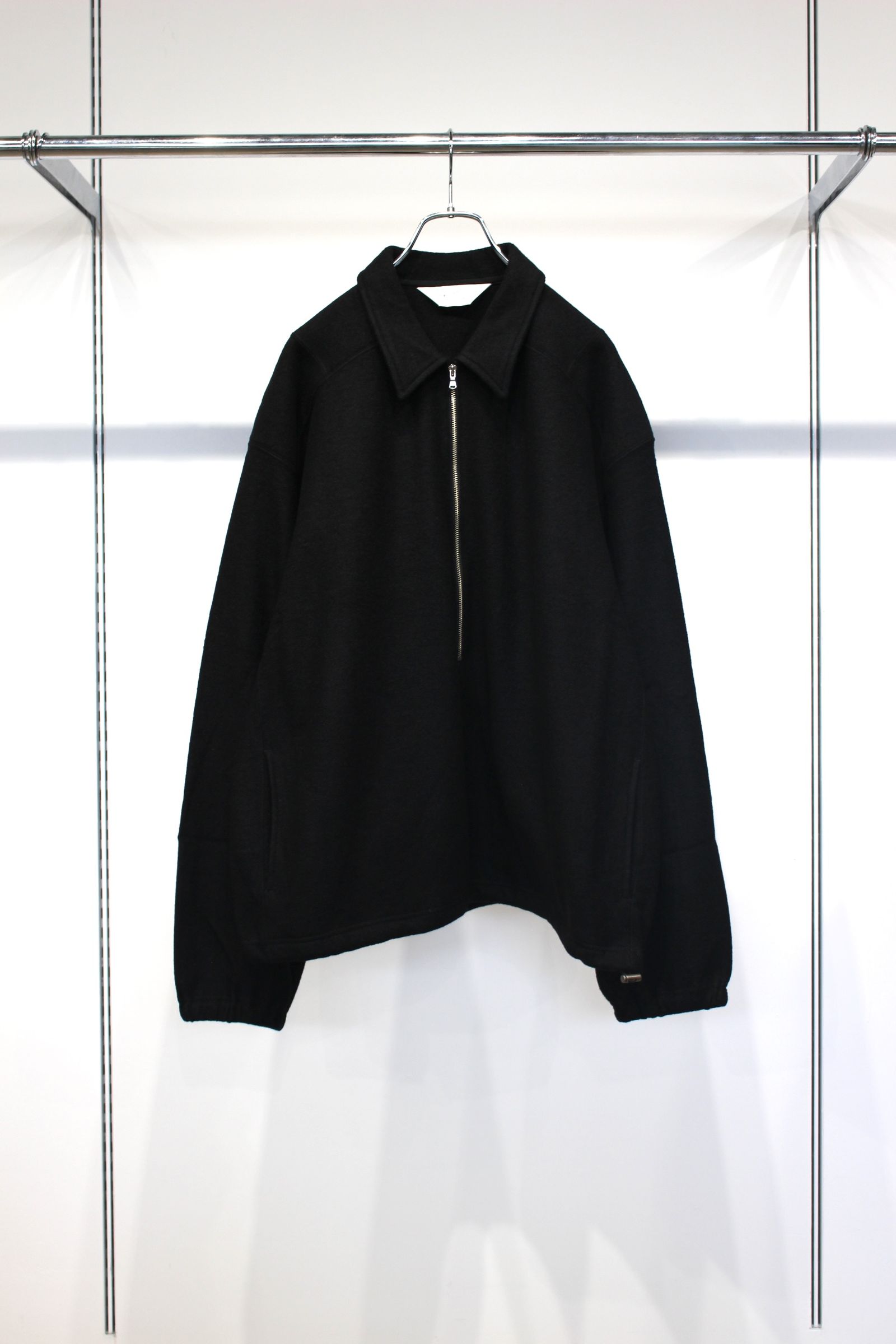 WOOL PULL OVER SHIRT | BLACK | プルオーバー