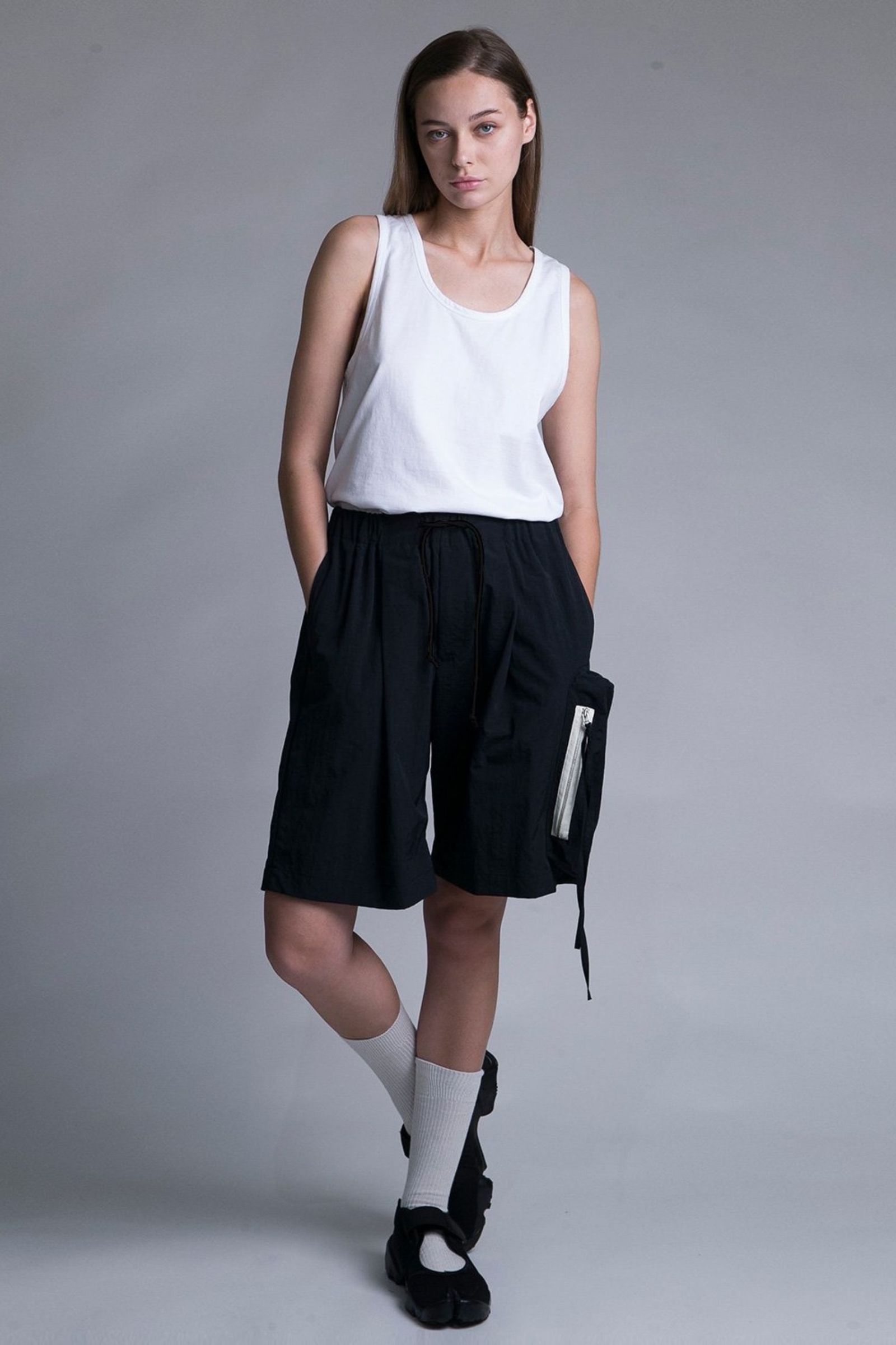 my beautiful landlet - NYLON DYED TAFFETA SHORT PANTS/BLACK | NapsNote