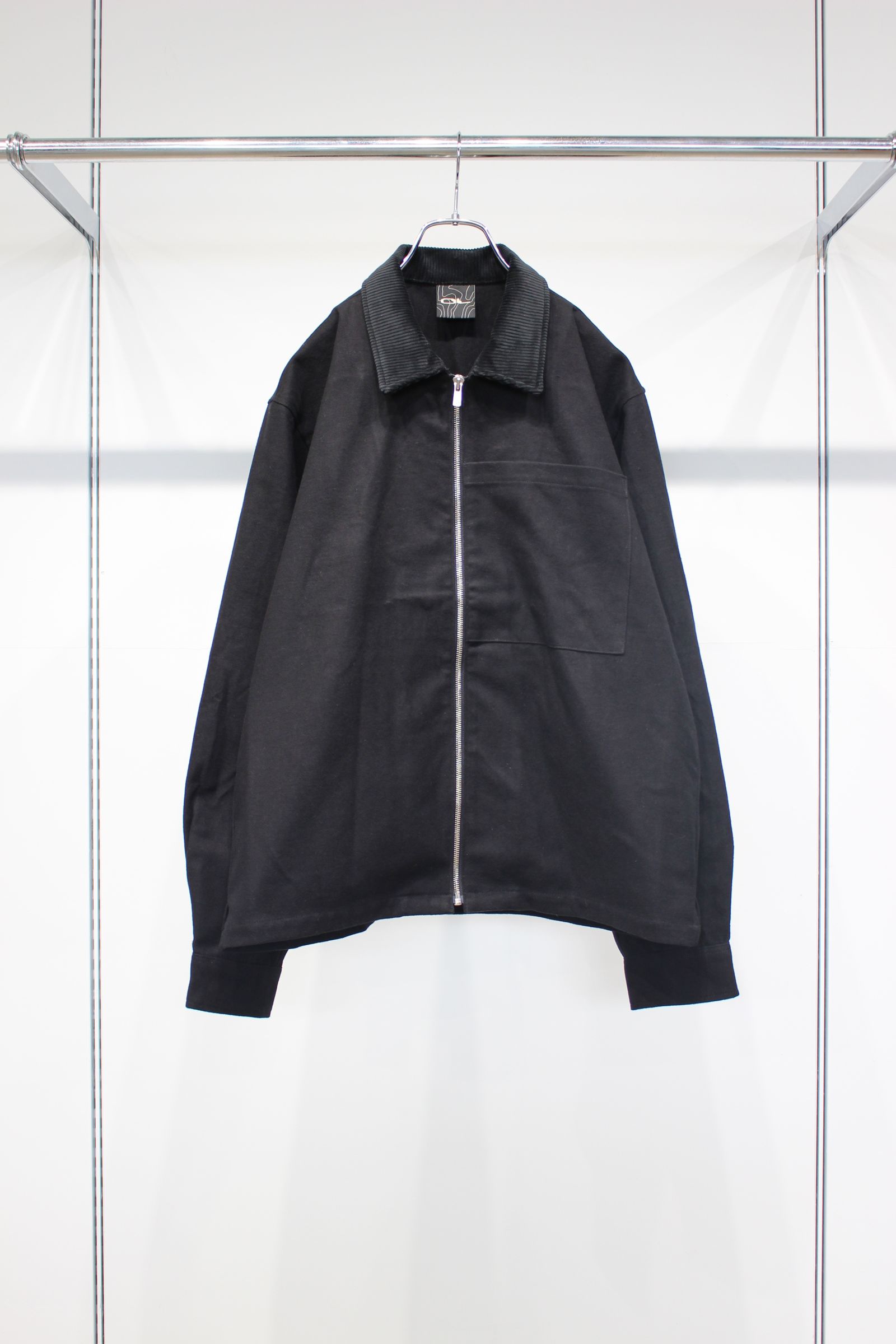 FLANNEL ZIP SHIRT | BLACK | ジップシャツ