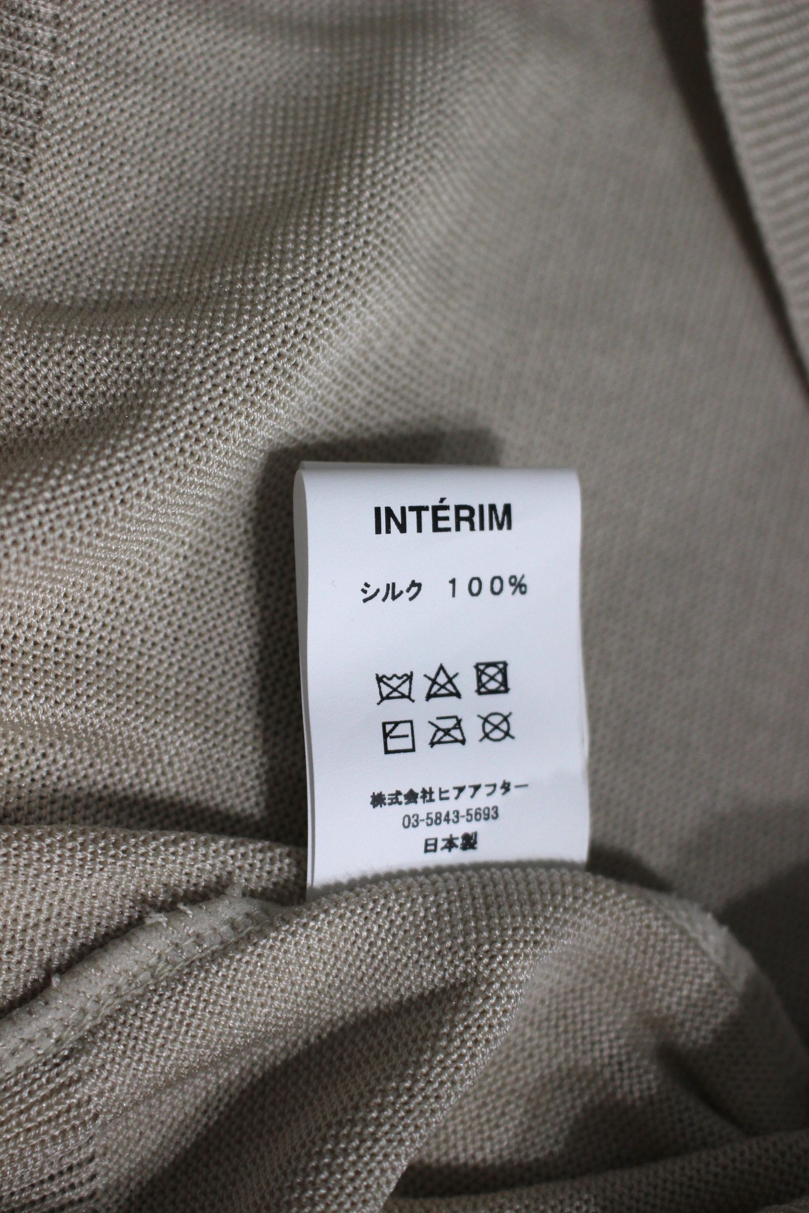 SILK 100% CREW NECK KNIT/ニット