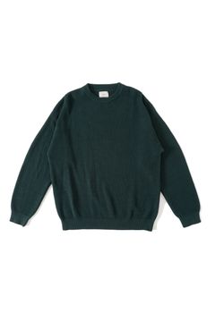 COTTON KNIT CREW SWEATER/コットンニットクルーネック