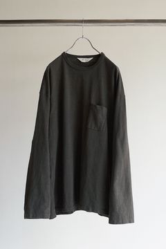 C/R CREW NECK LS T-SHIRT/F.BLACK
