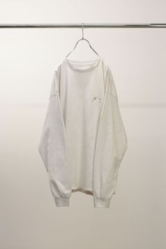 [ラスト1点] EMBROIDERY DYED LS T-SHIRT | WHITE | カットソー