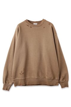 DAMAGE PIGMENT SWEAT CREW | BROWN | スウェット