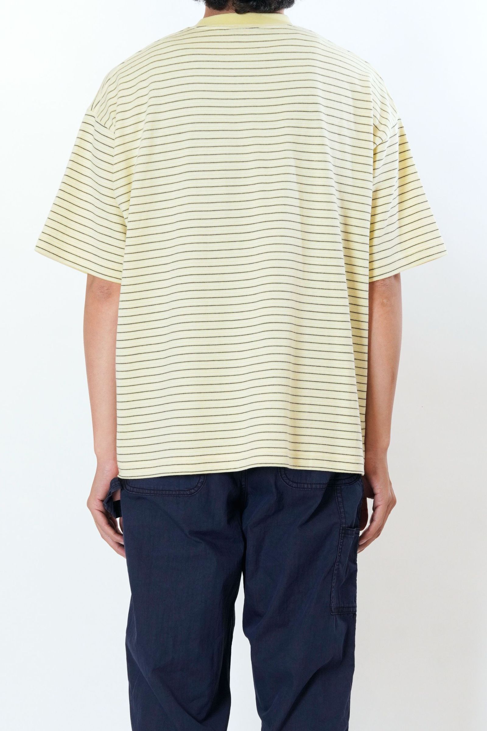 [ラスト1点] BORDER WIDE S/S T-SHIRT | YELLOW | カットソー