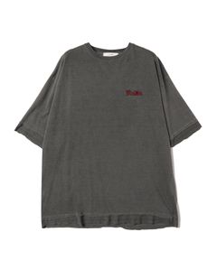 DAMAGE GOTHIC PIGMENT TEE/tシャツ/ブラック