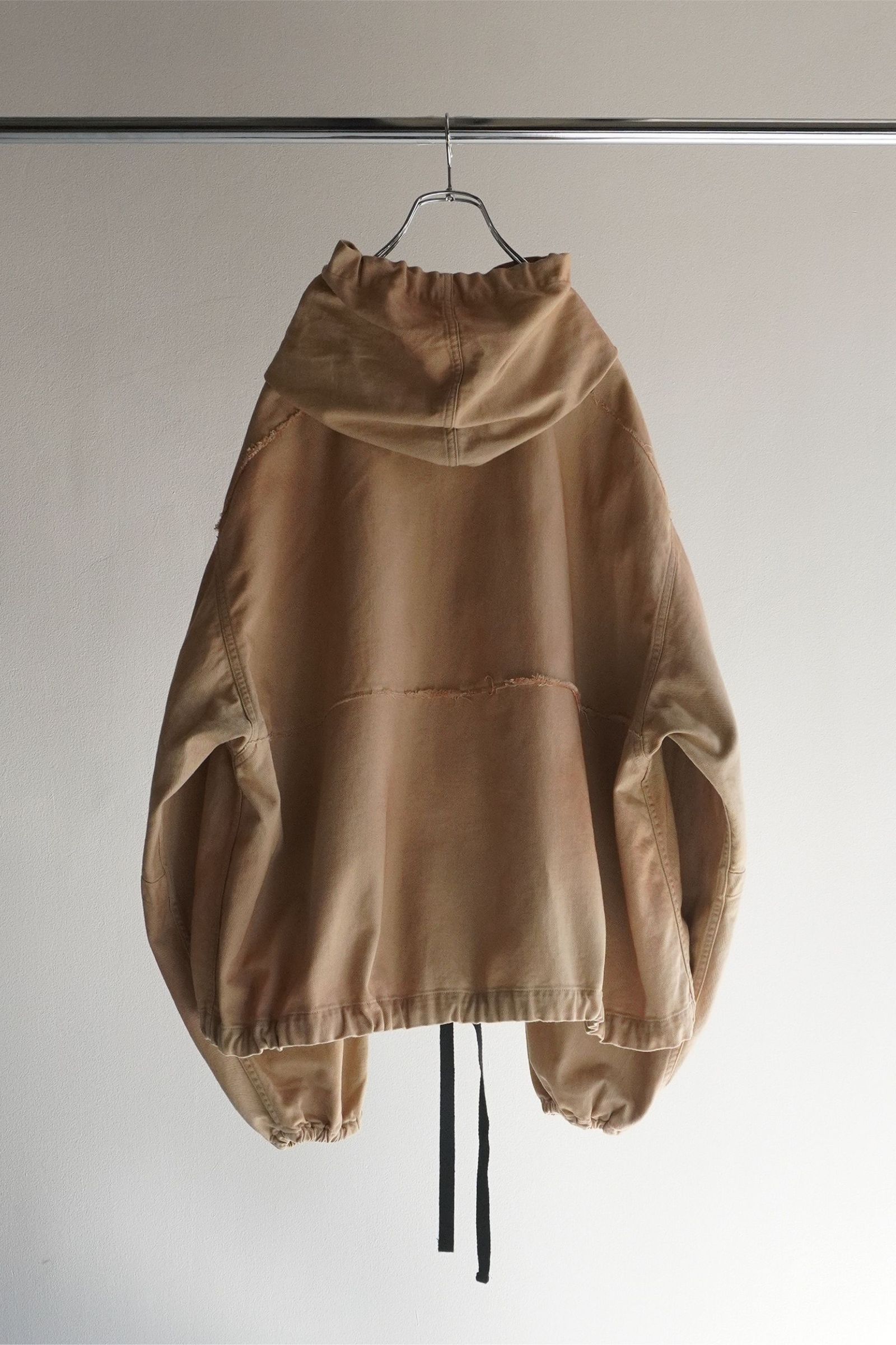 안셀름 Ancellm - Drill Hoodie Jacket - Black - Meclads