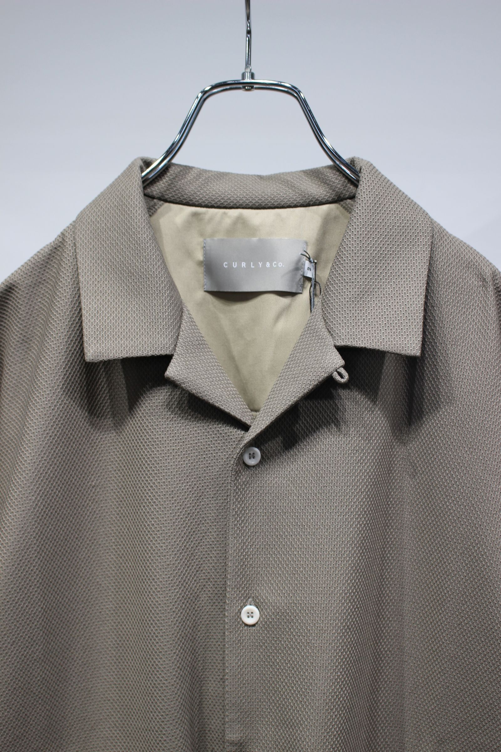 BIRD'S EYE JERSEY OPEN-COLLAR SHIRT | BEIGE | シャツ