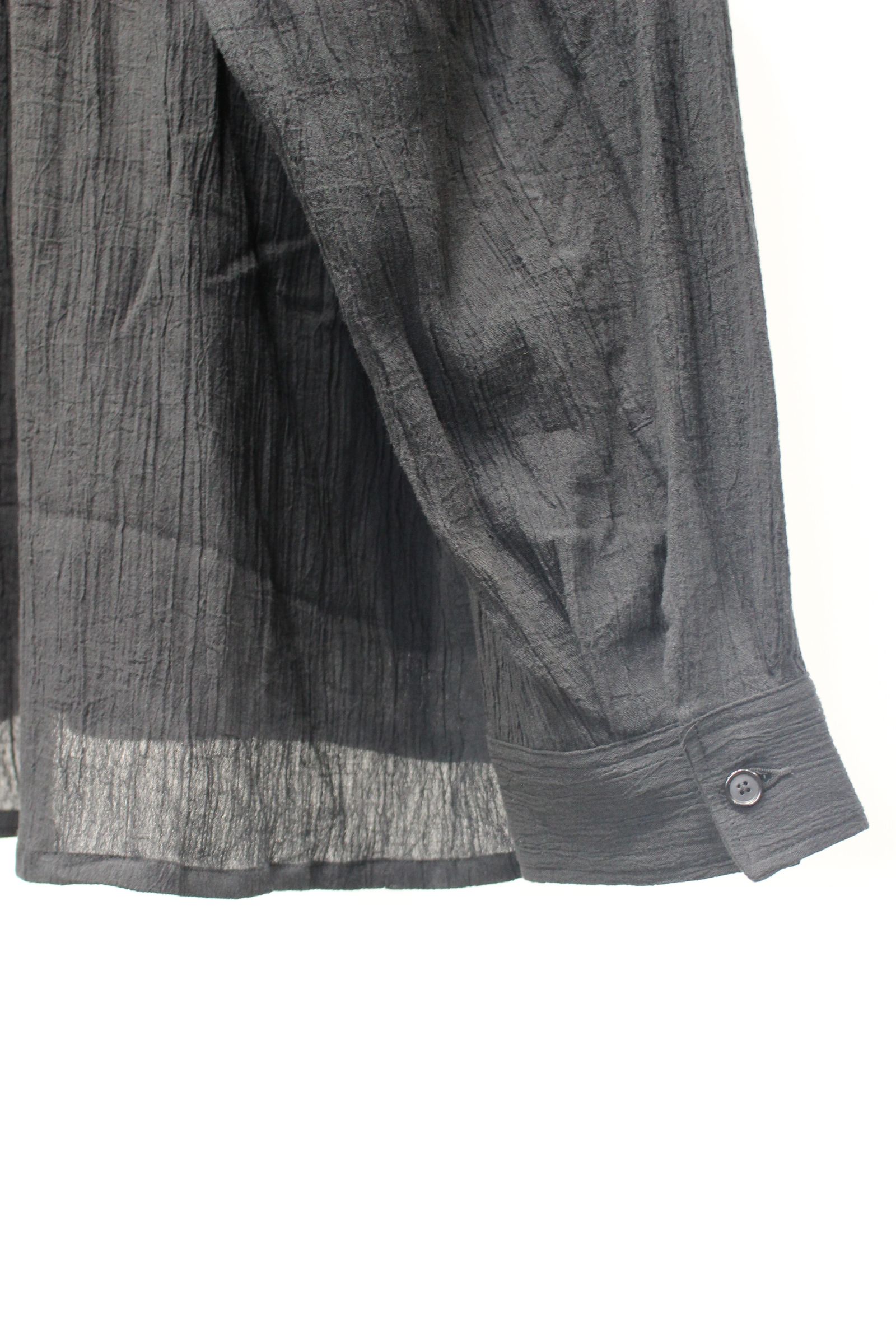 [ラスト1点] CREPE SHIRT JACKET | BLACK | シャツジャケット