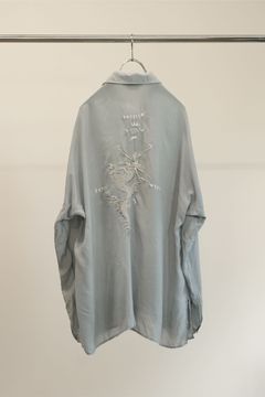 AGING EMBROIDERY SHIRT | SAX | シャツ