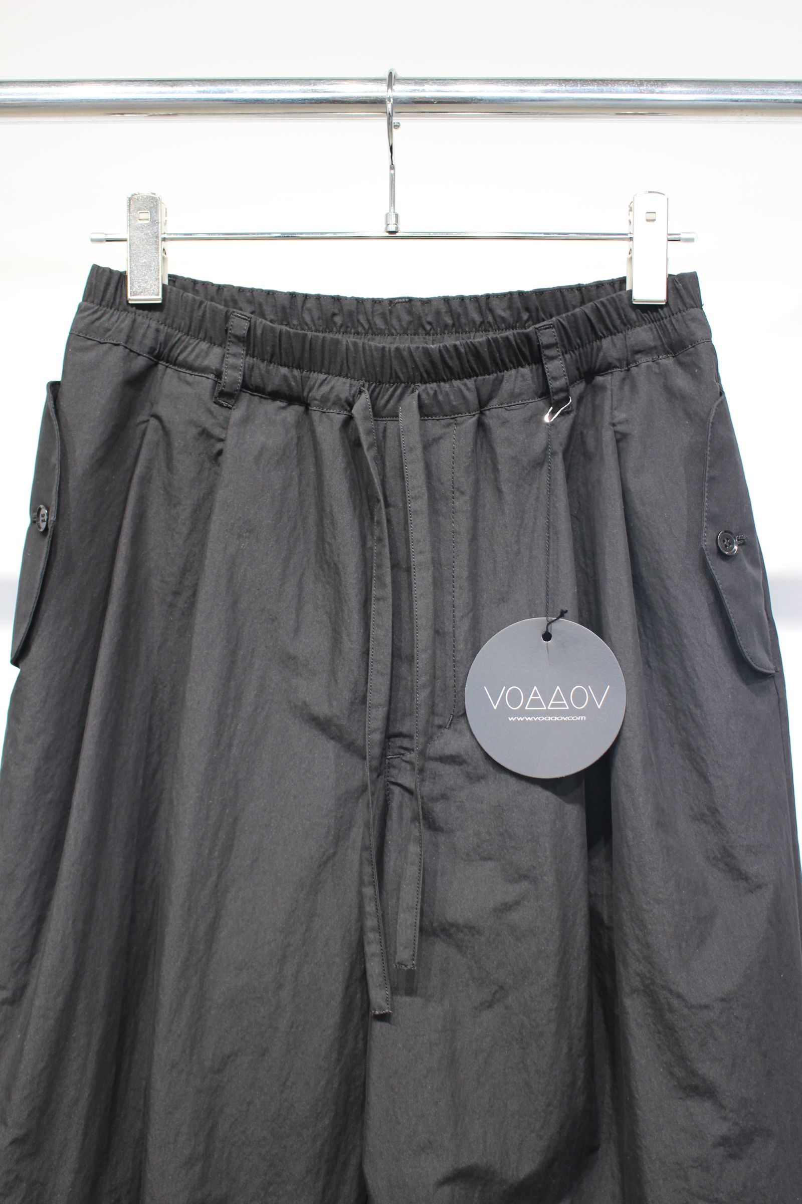 SUPIMA COTTON x NYLON TYPEWRITER Easy Wide Pants | BLACK | ワイドパンツ