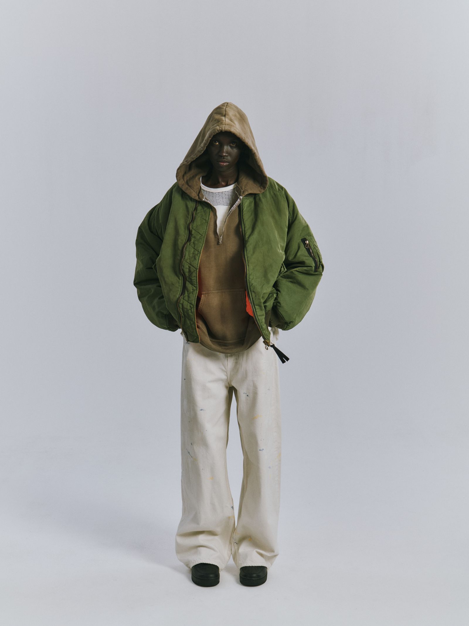 AGING BOMBER JACKET | KHAKI | ボンバージャケット
