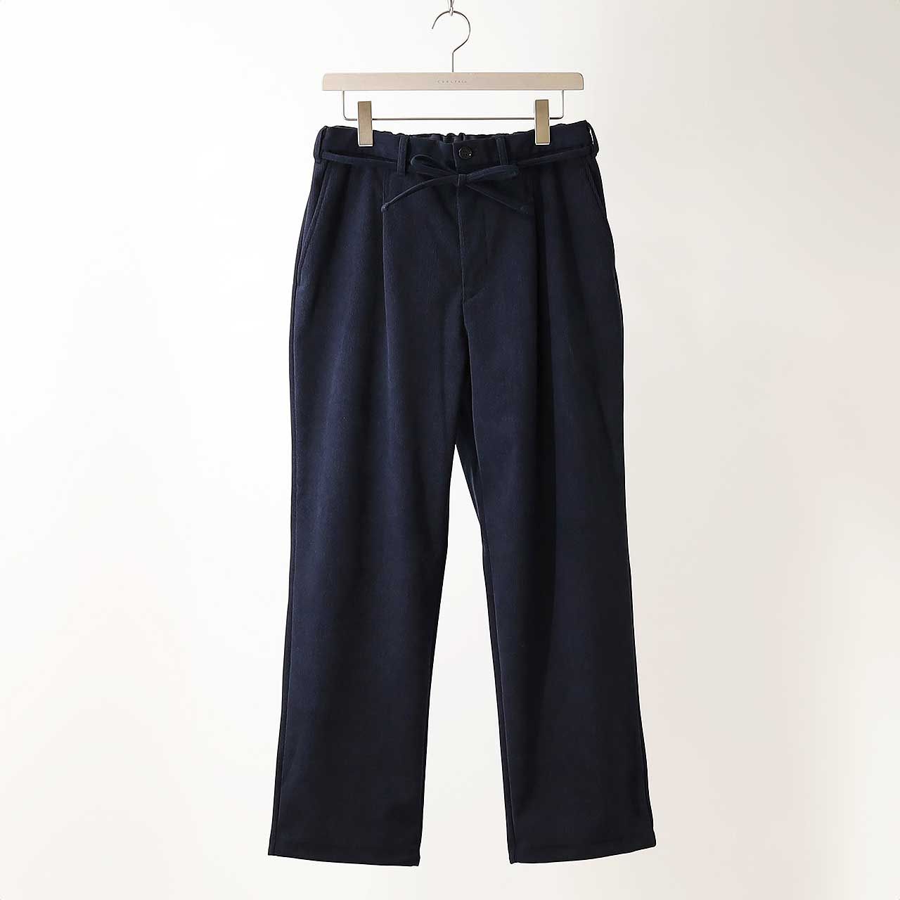 TRICOT CORDUROY PANTS | NAVY | ポリエステルコーデュロイ