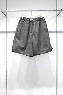 WOOL END-ON-END SUITING HYPER BIG TRAINING EASY SHORTS | BLACK | イージーショーツ