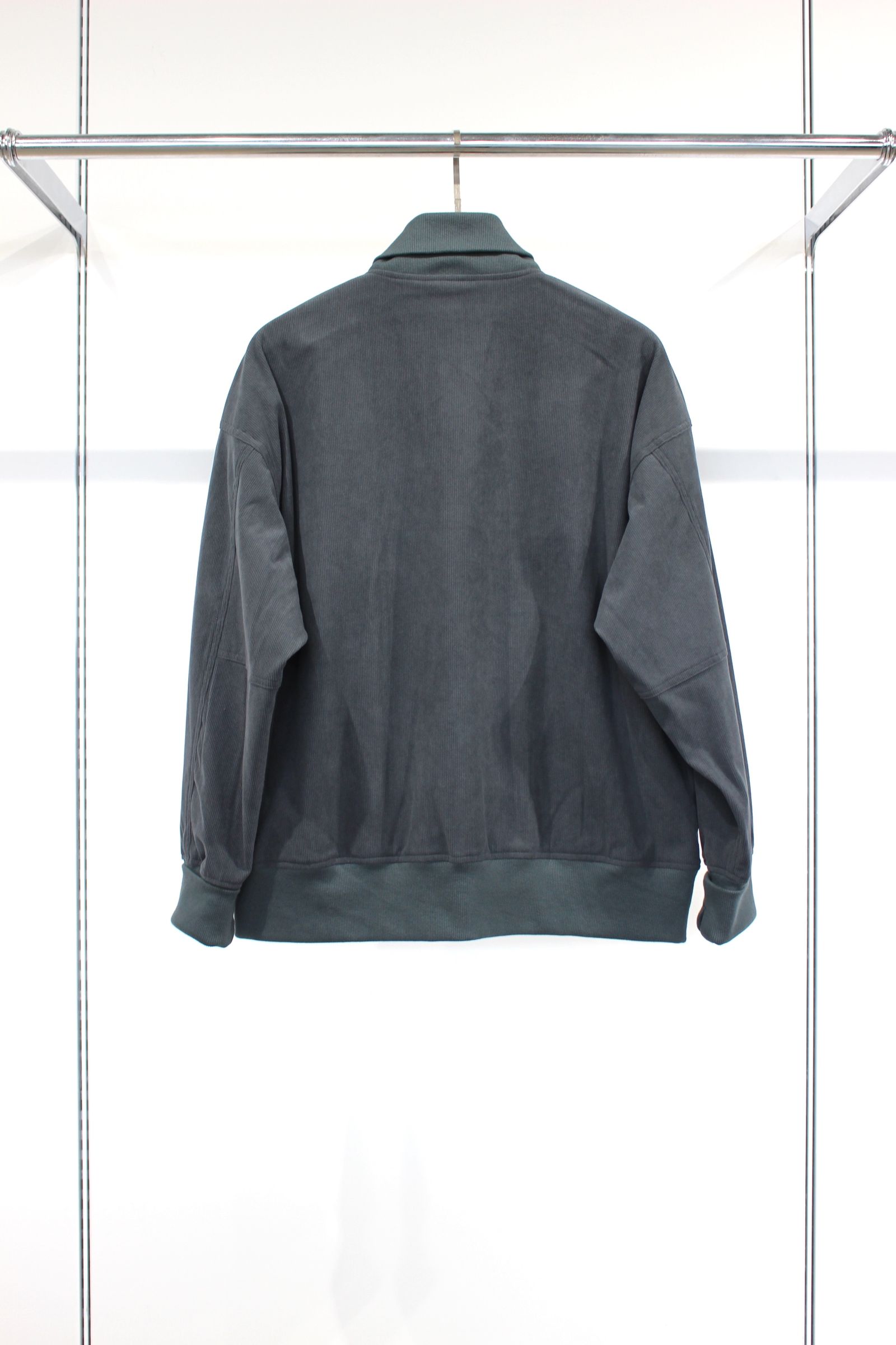 TRICOT CORDUROY VARSITY JACKET/CADET BLUE