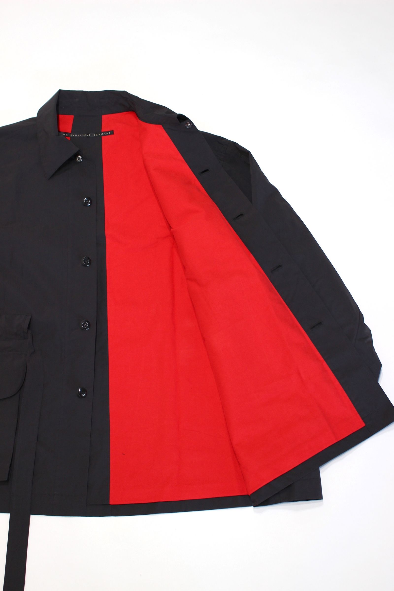 splitting ripstop wide jacket | BLACK | ジャケット