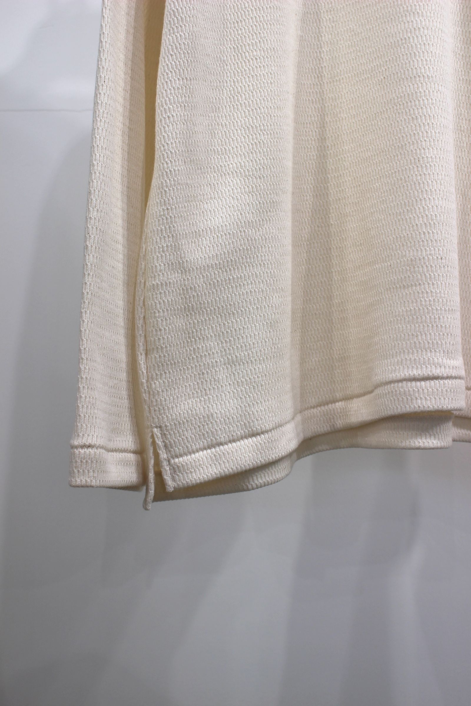 WAFFLE CREW NECK LS T-SHIRT | IVORY | カットソー