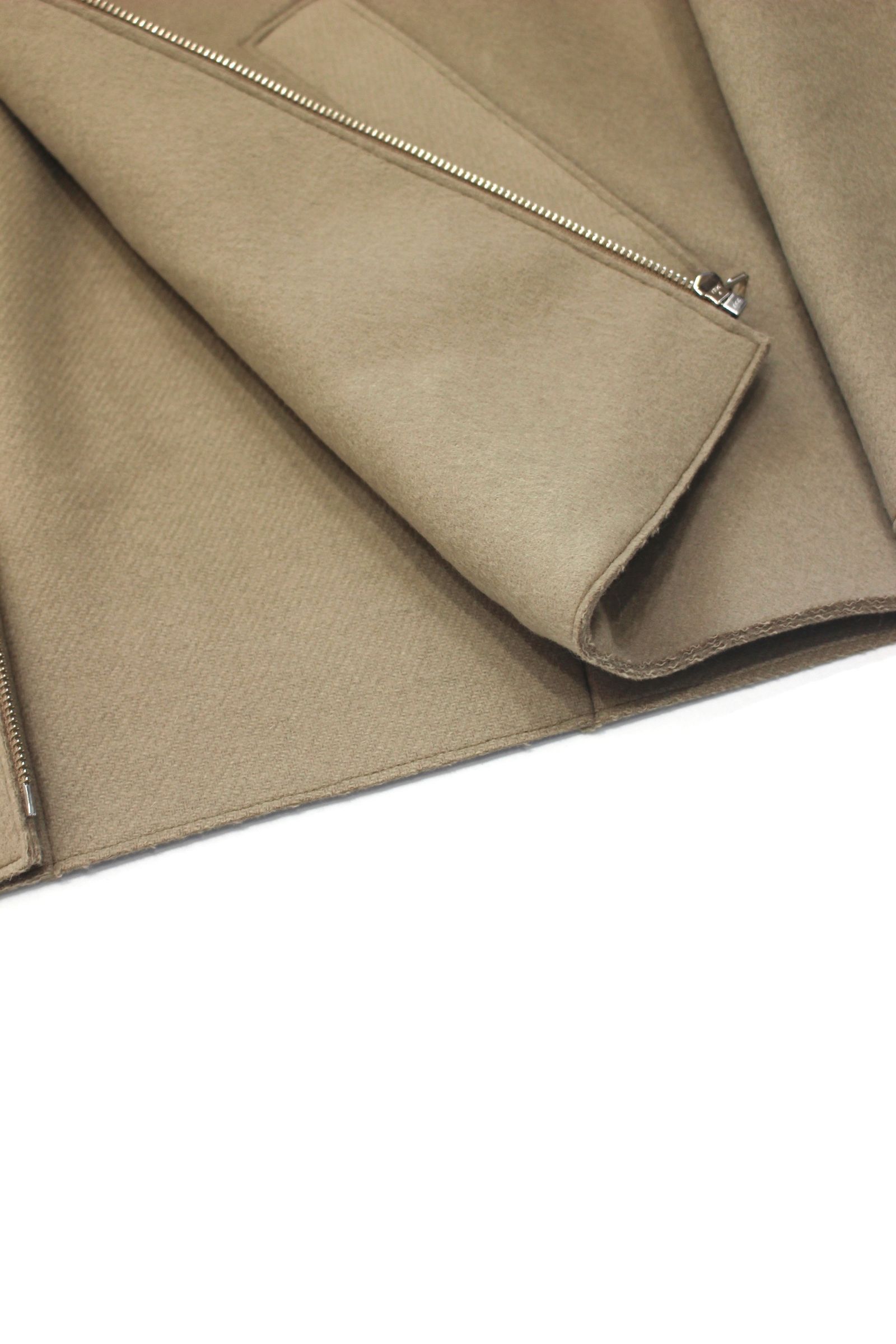 PECOLAMB DOUBLE BEAVER WOOL HI-NECK ZIP BLOUSON/ハイネックジップブルゾン