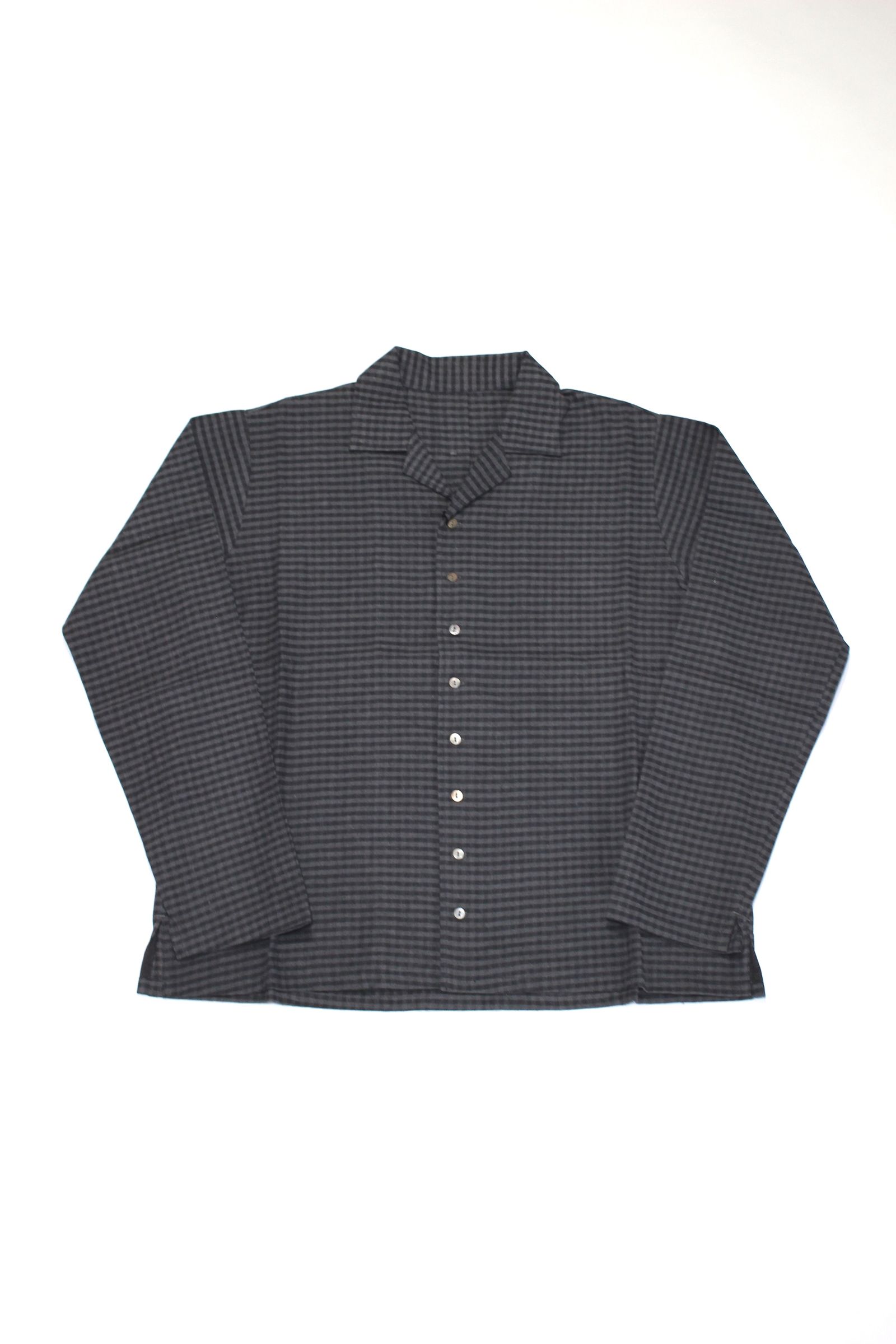 LINEN VIS SQUARE OPEN COLLAR SH/オープンカラーシャツ