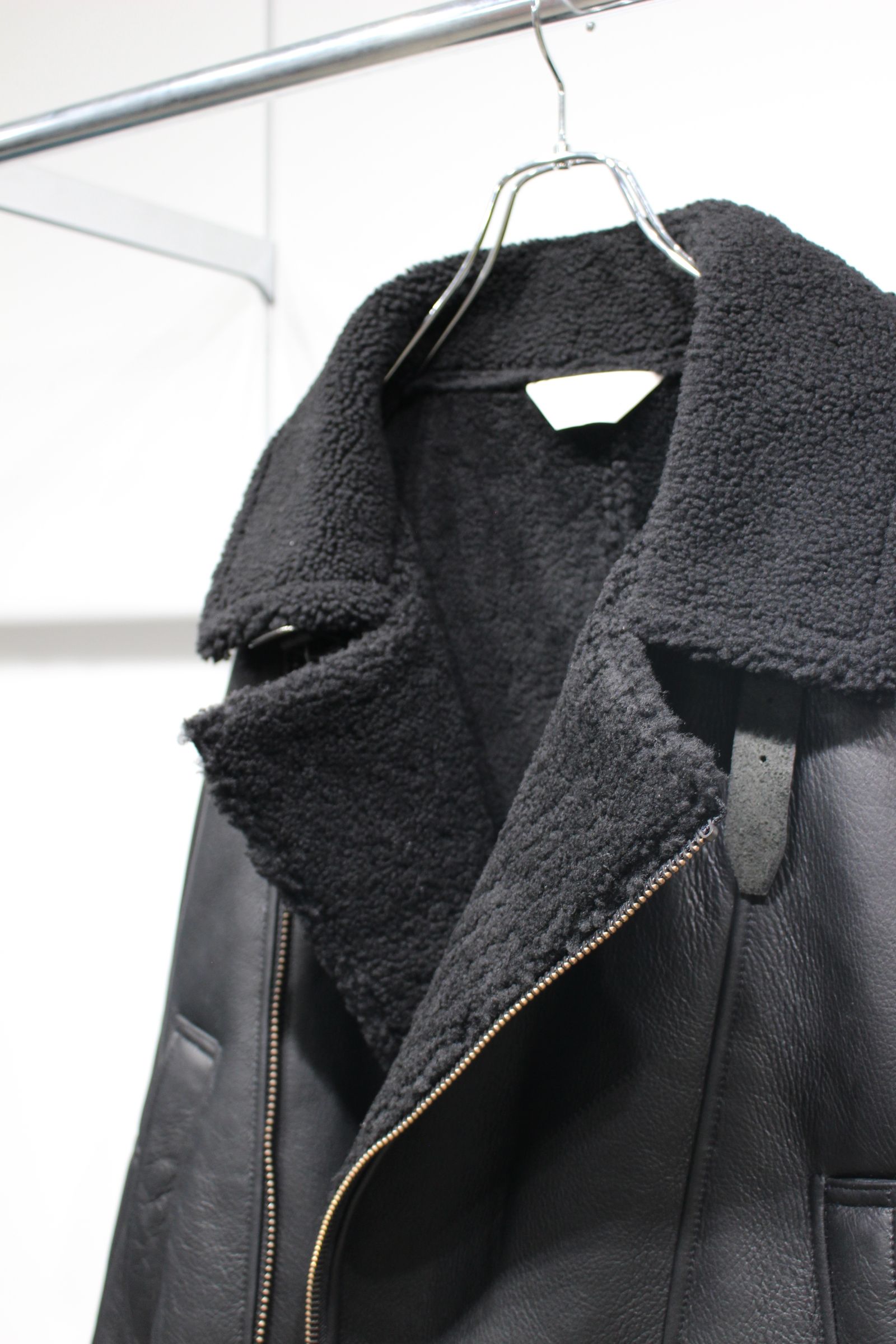 [ラスト1点] MOUTON DOUBLE JACKET | BLACK | ムートンジャケット
