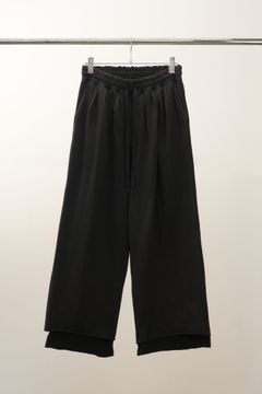 [ラスト1点] DRAPE WIDE EASY CUT SLACKS | BLACK | スラックス