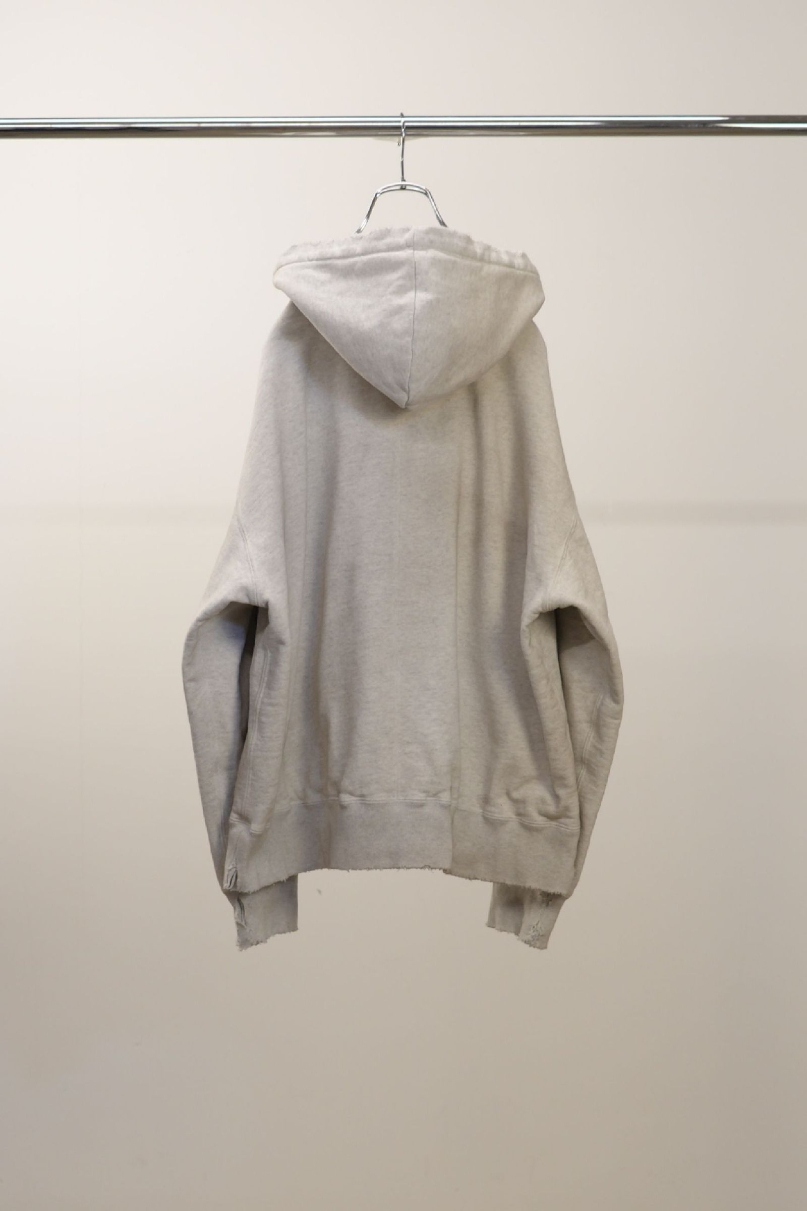ZIP UP HOODIE | HEATHER WHITE | フーディー