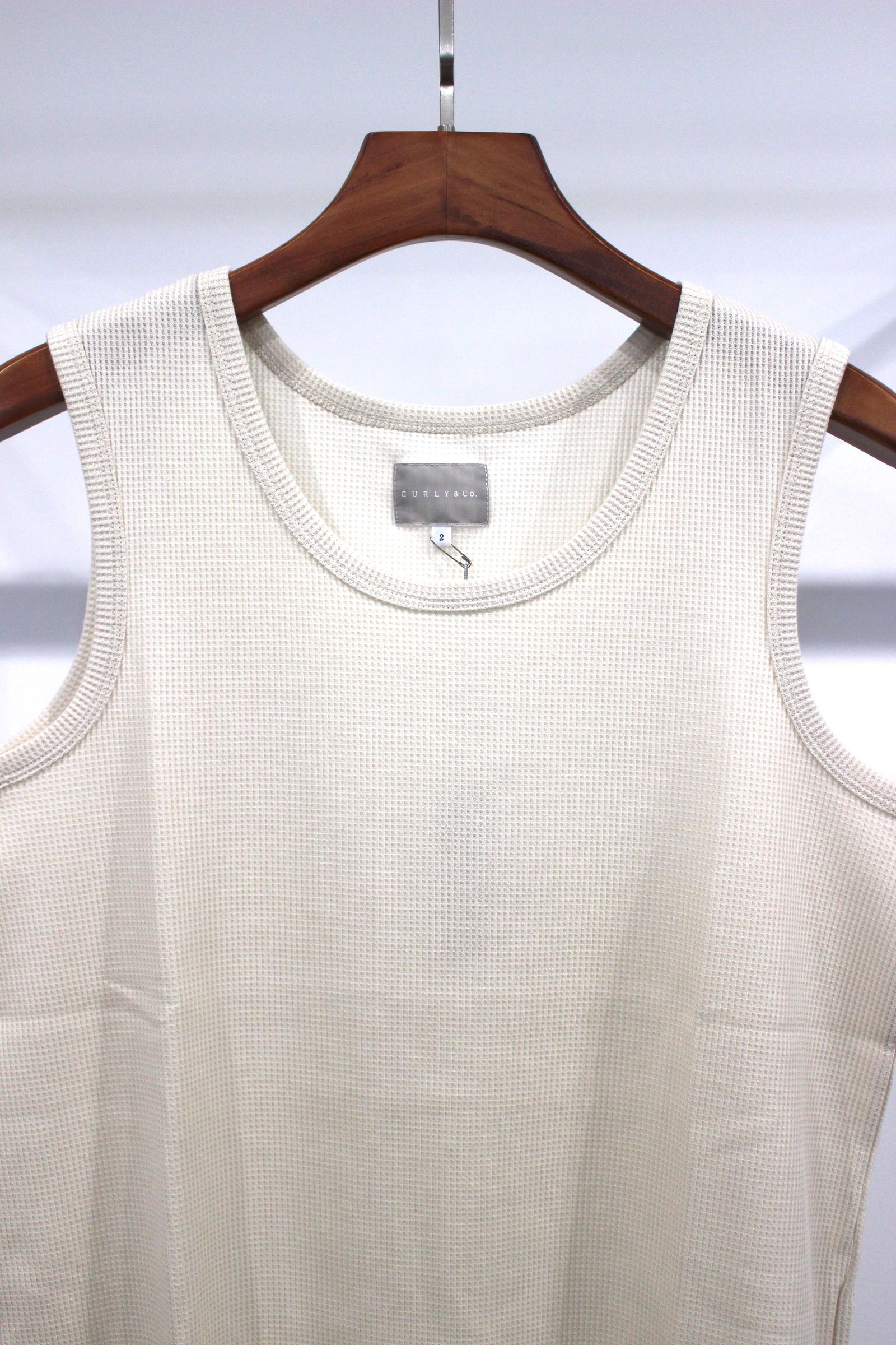 RECYCLED WAFFLE TANK/IVORY