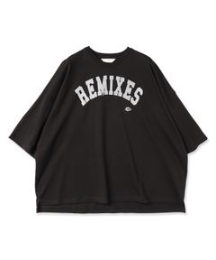 REMIXES BIG TEE/Tシャツ/ブラック