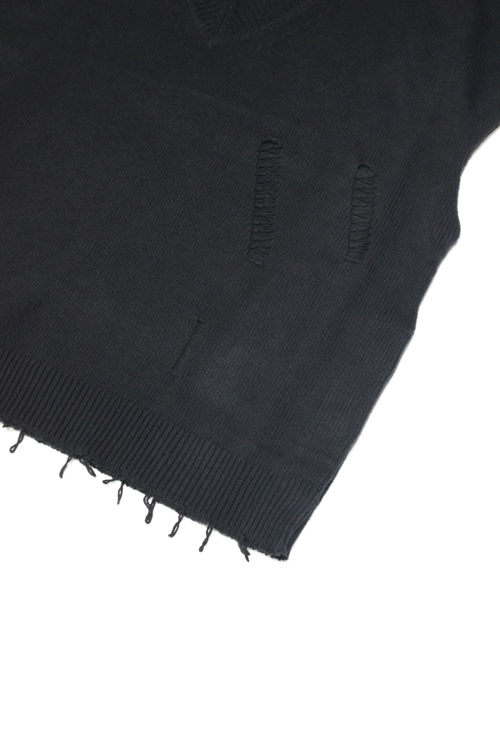 DAMAGE V NECK KNIT VEST/ニットベスト