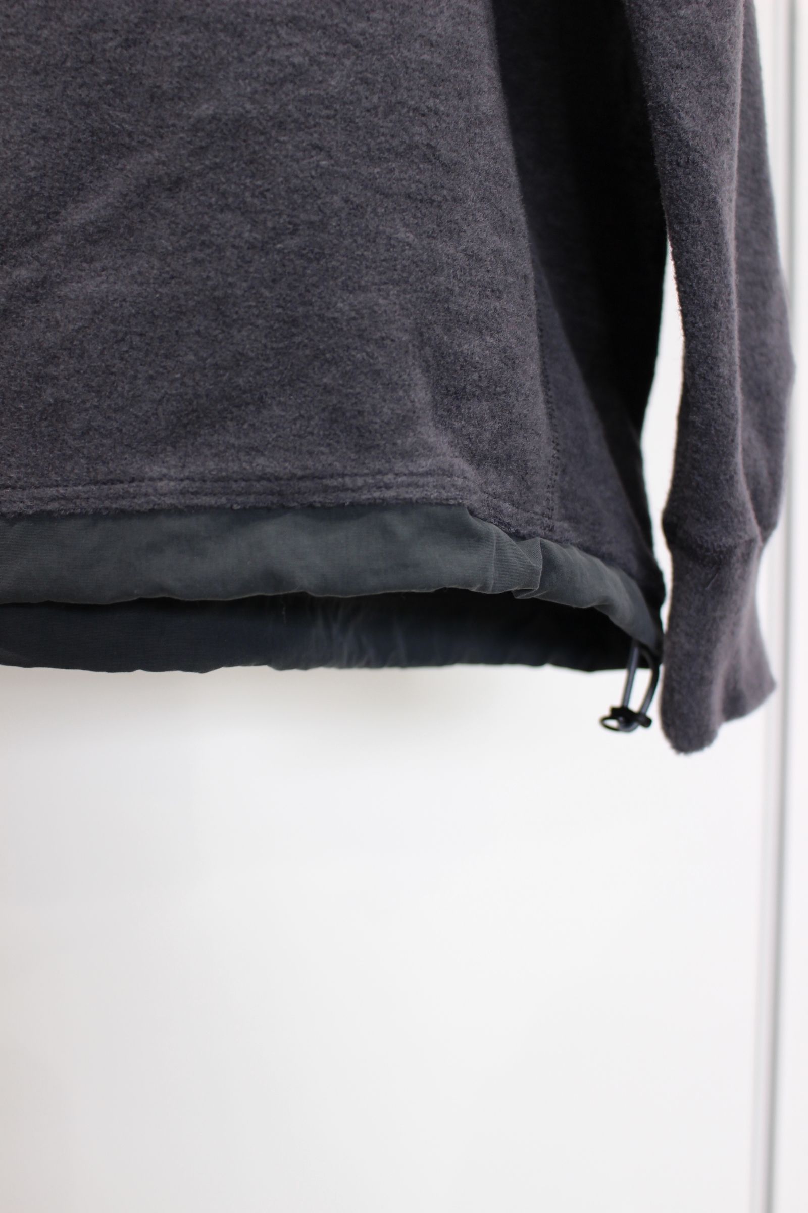 WOOL FLEECE CARDIGAN/MID GRAY