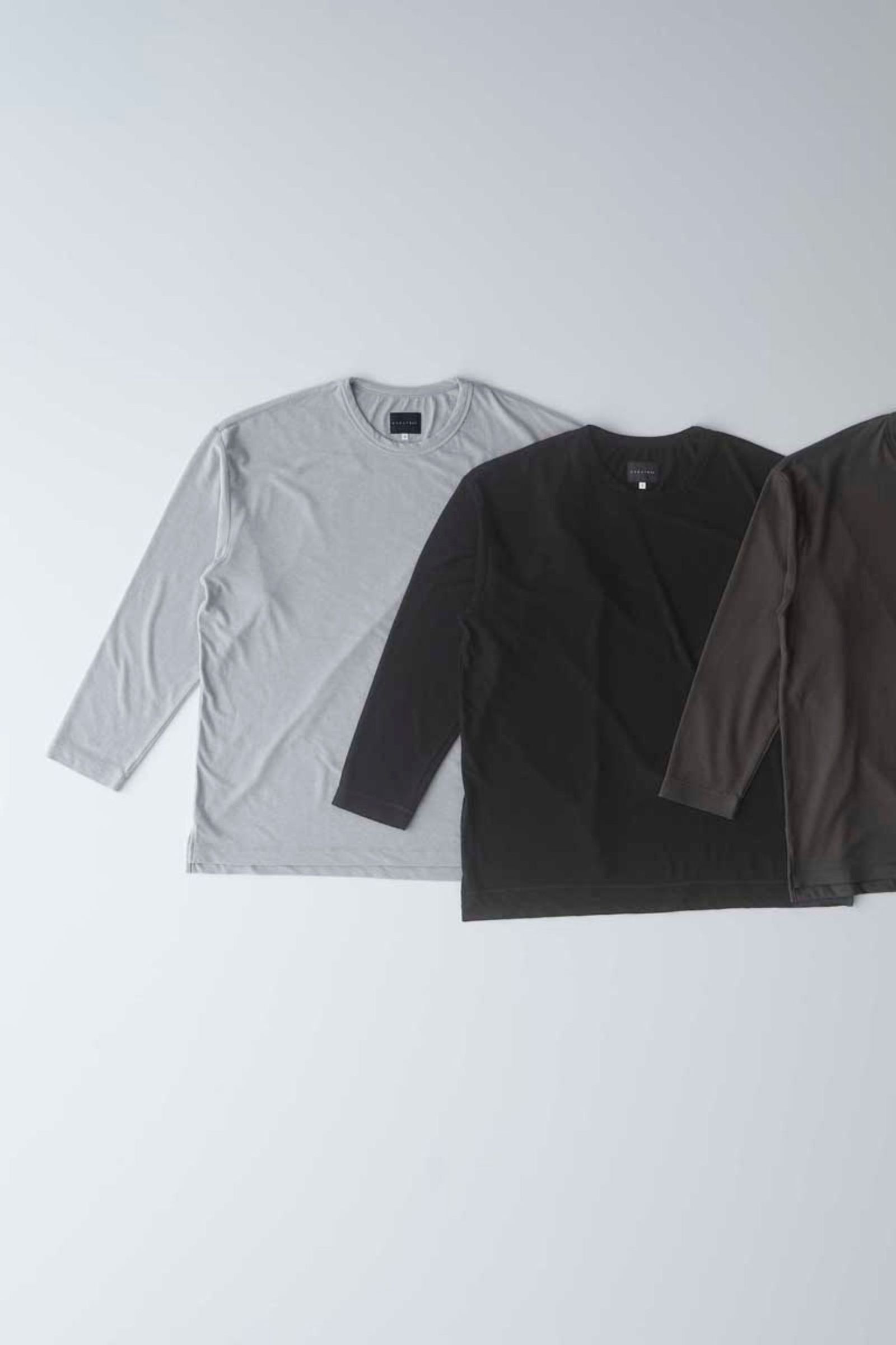[ラスト1点] CASHMERE SILK L/S TEE | BLACK | カットソー