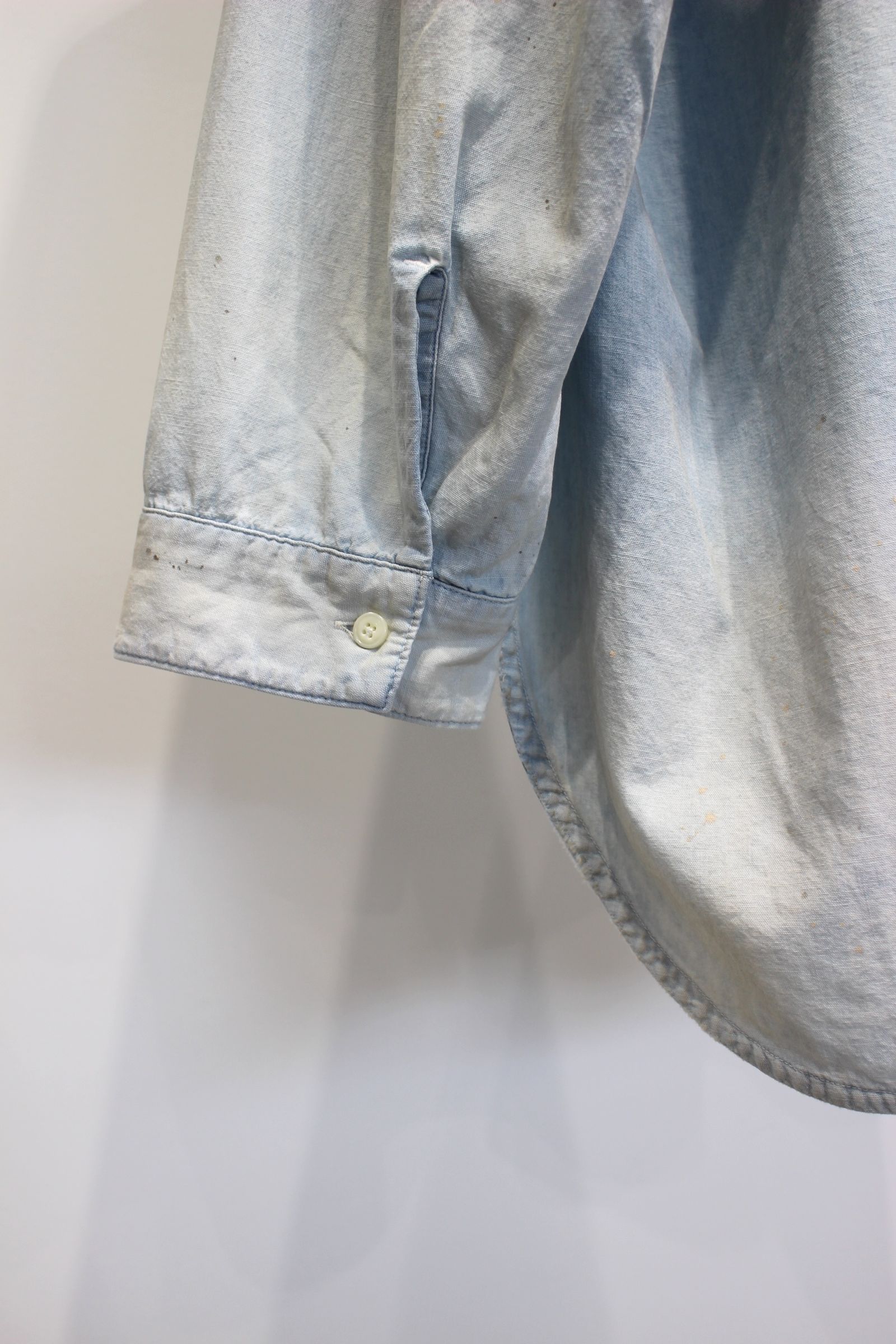 [ラスト1点] AGING CHAMBRAY LONG SHIRT | INDIGO | シャンブレーシャツ