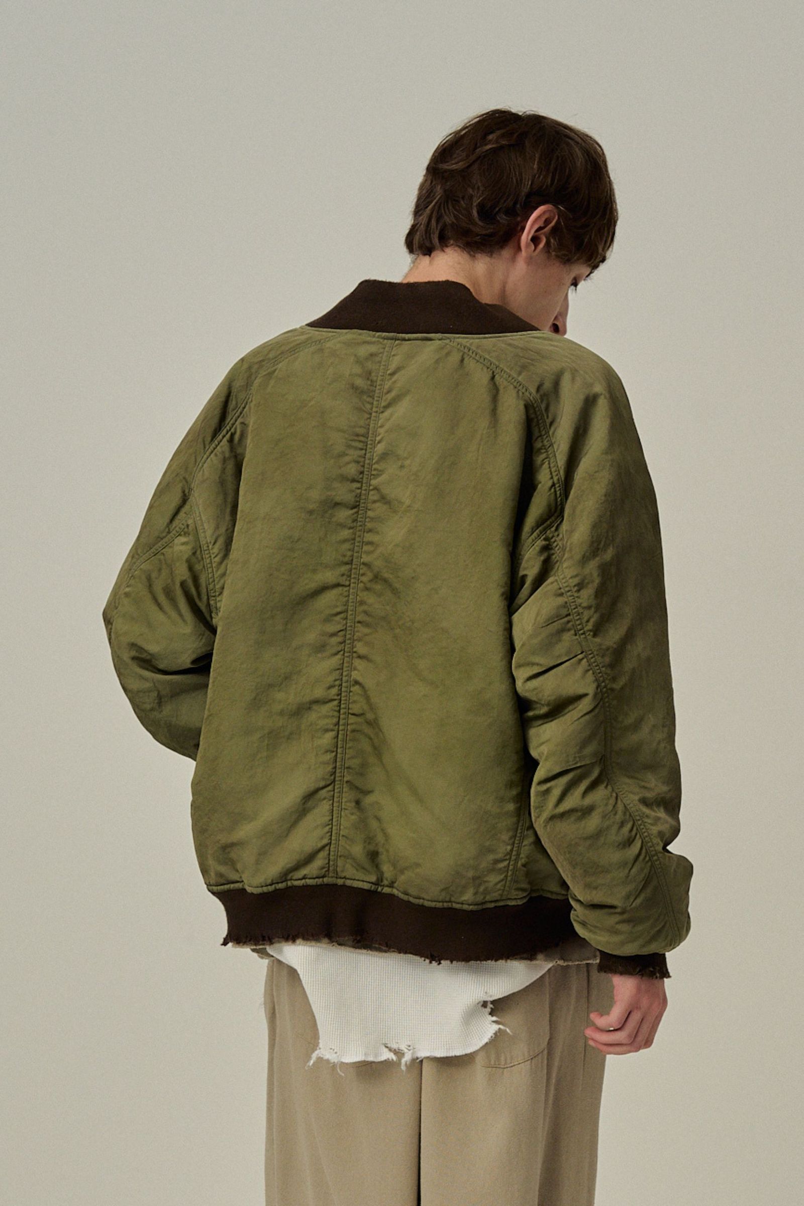 FADED BOMBER JACKET | KHAKI | ボンバージャケット