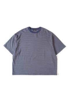 BORDER WIDE S/S T-SHIRT | NAVY | Tシャツ