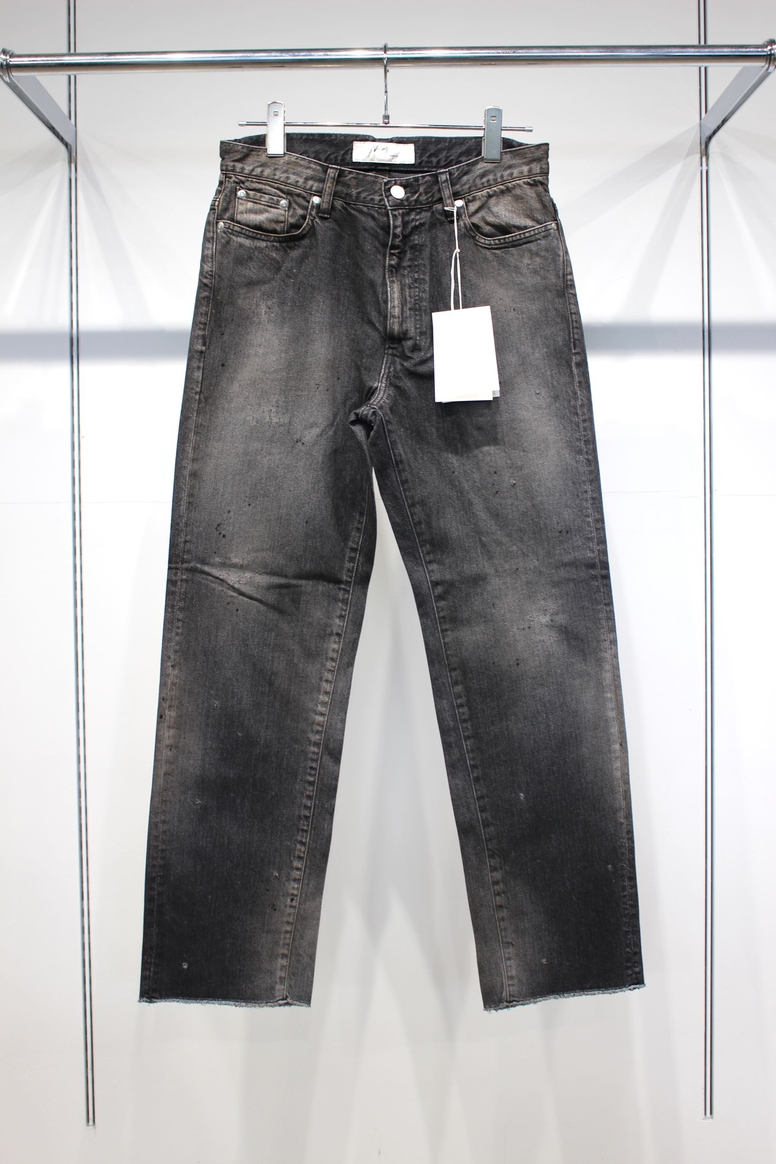 #07 SLIM STRAIGHT 5P DENIM PANTS | BLACK | デニムパンツ