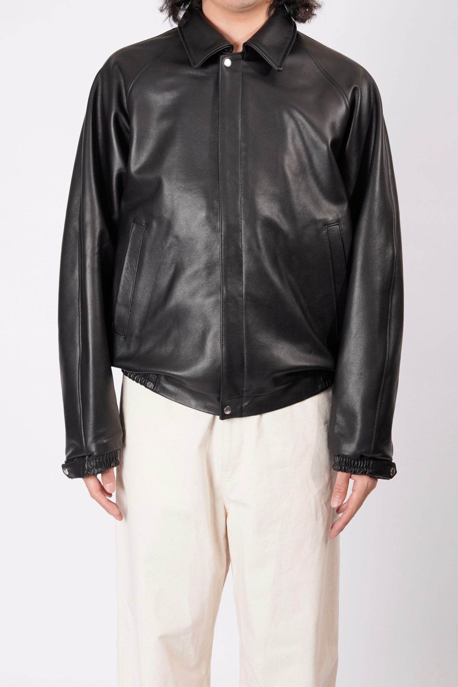 LEATHER BLOUSON | BLACK | レザーブルゾン
