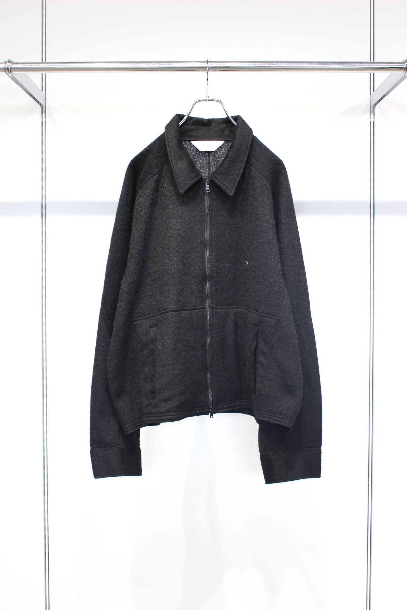 SHAGGY ZIP UP SHIRT | BLACK | ジップアップシャツ