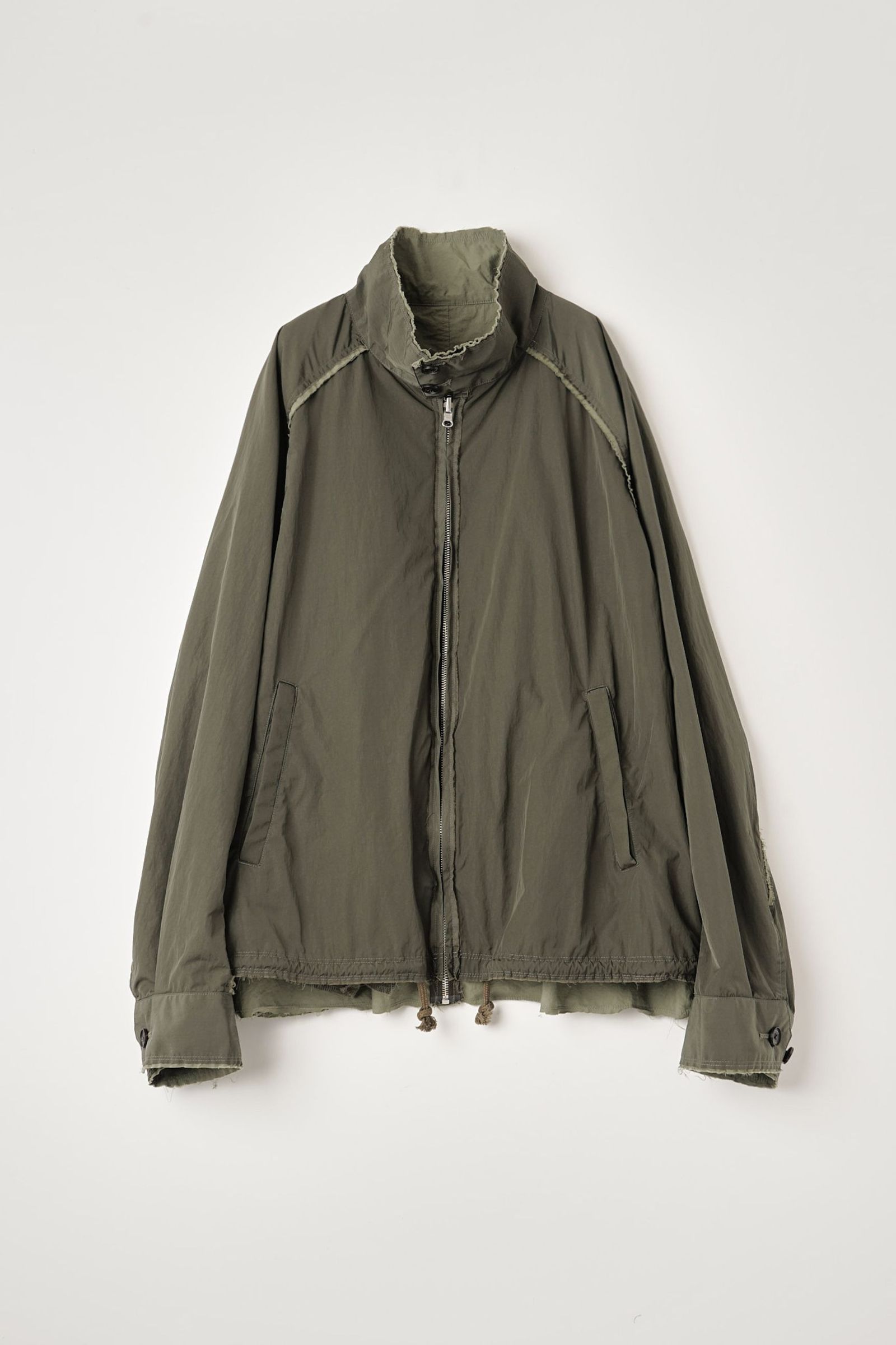 REVERSIBLE HARRINGTON JACKET : IRREGULAR INSIDE OUT | KHAKI - OLIVE | リバーシブルブルゾン
