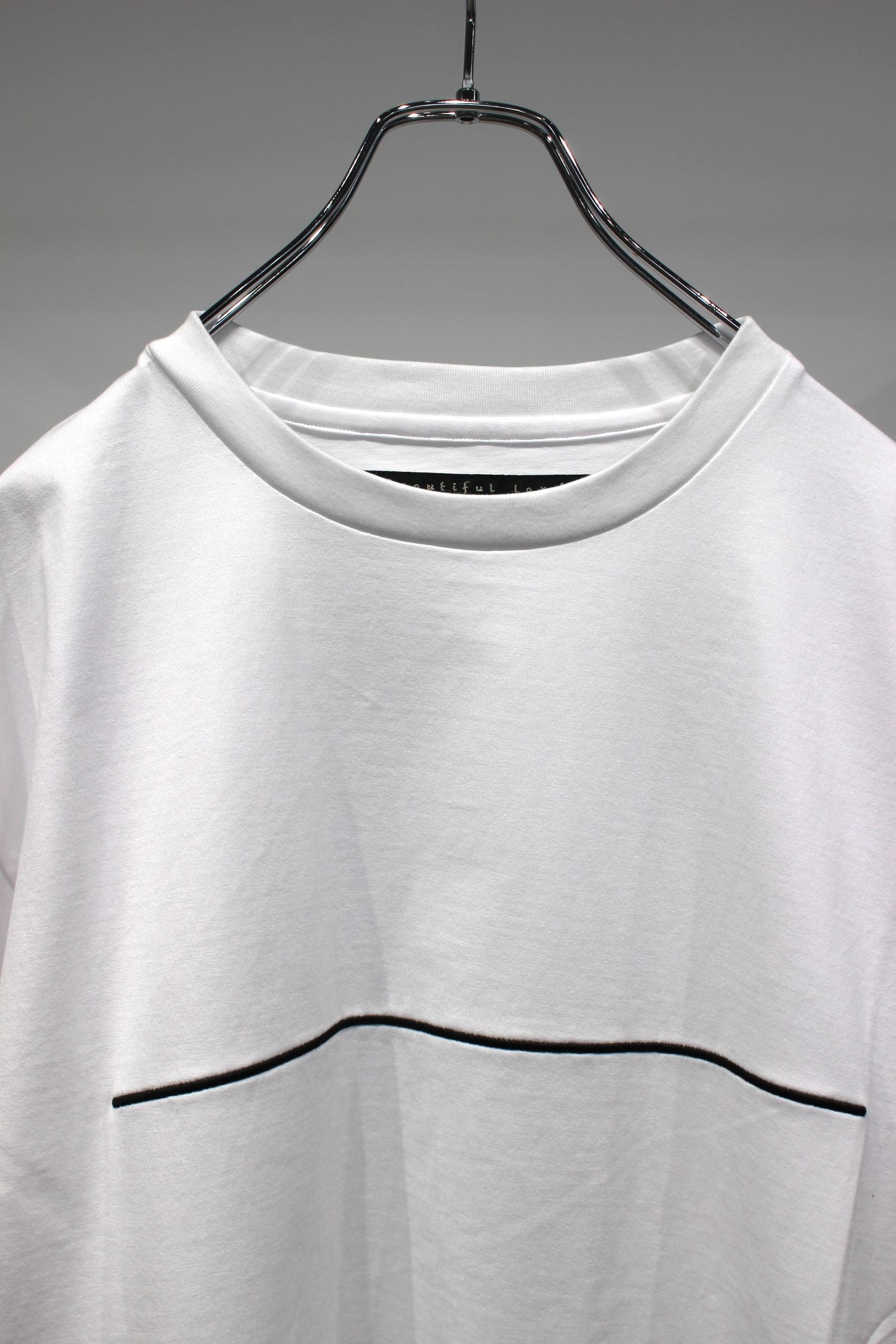 MERCERIZATION JERSEY EMBROIDERY T-SHIRT | WHITE | Line | カットソー