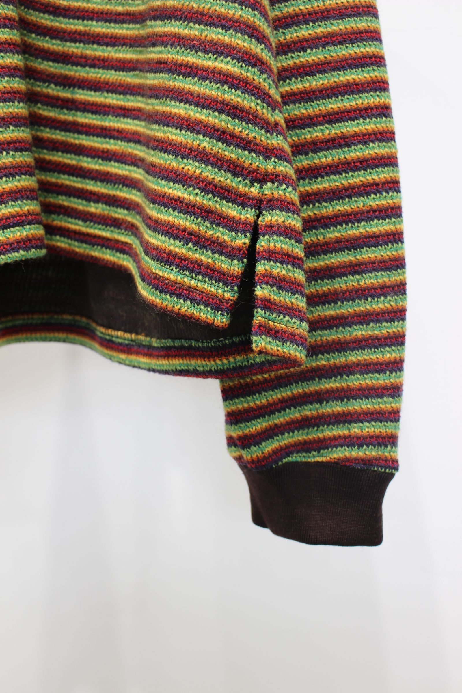 WOOL BORDER SKIPPER SHIRT | MULTI | スキッパーシャツ