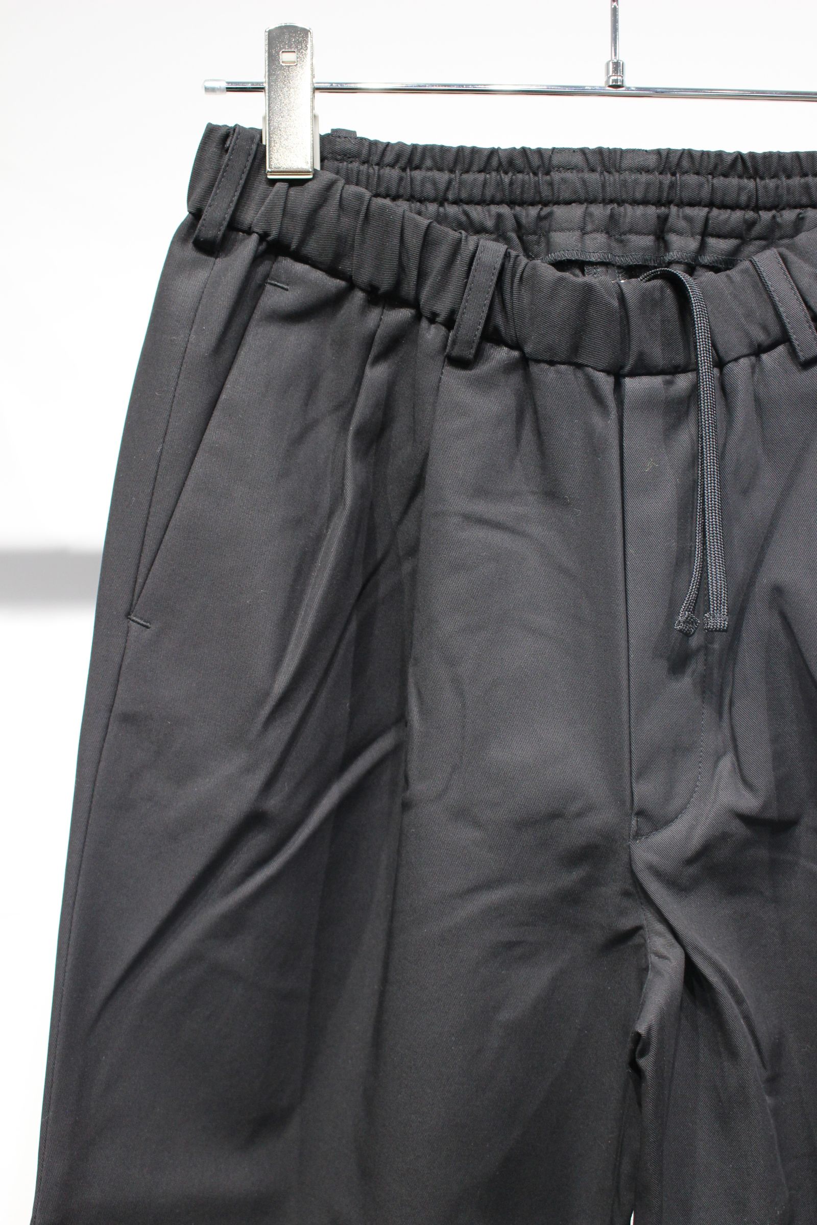 ORGANIC COTTON HIGH  TWIST STANDARD WIDE  PANTS | BLACK | ワイドパンツ