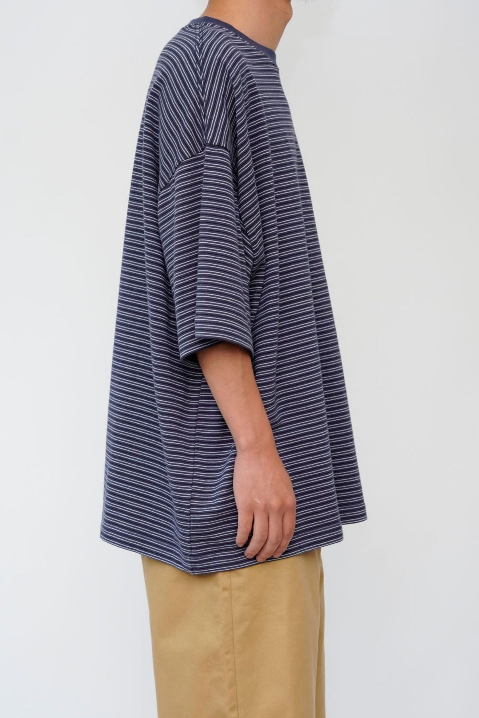 BORDER WIDE S/S T-SHIRT | NAVY | Tシャツ
