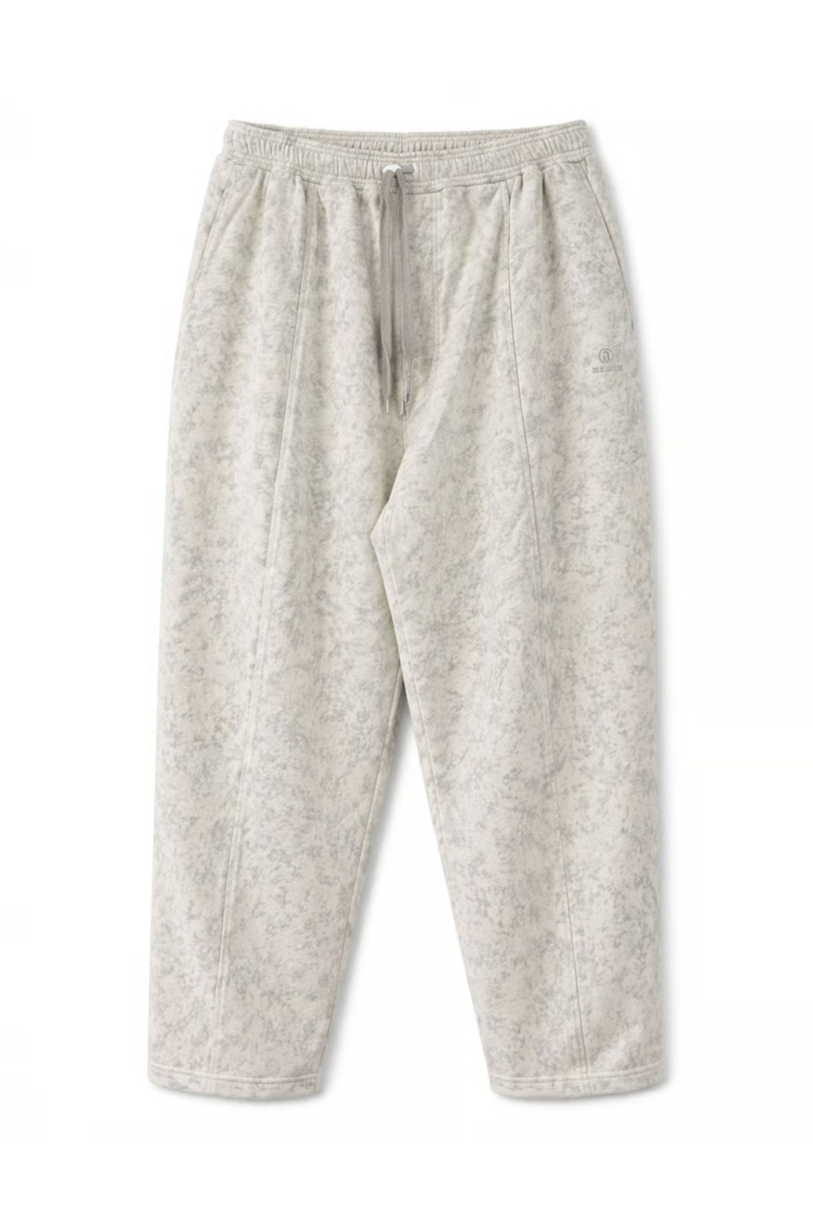 Batik-Dyed Layered Tuck Crescent Sweatpants | OATMEAL | タックスウェットパンツ